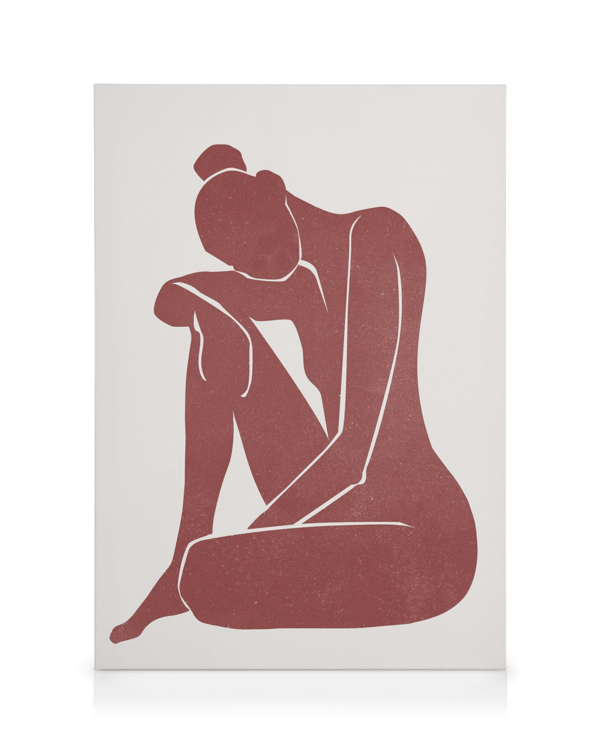 Canvas Prints Burnt Sienna Figure Canvas print (30x40 cm - Black Frame)