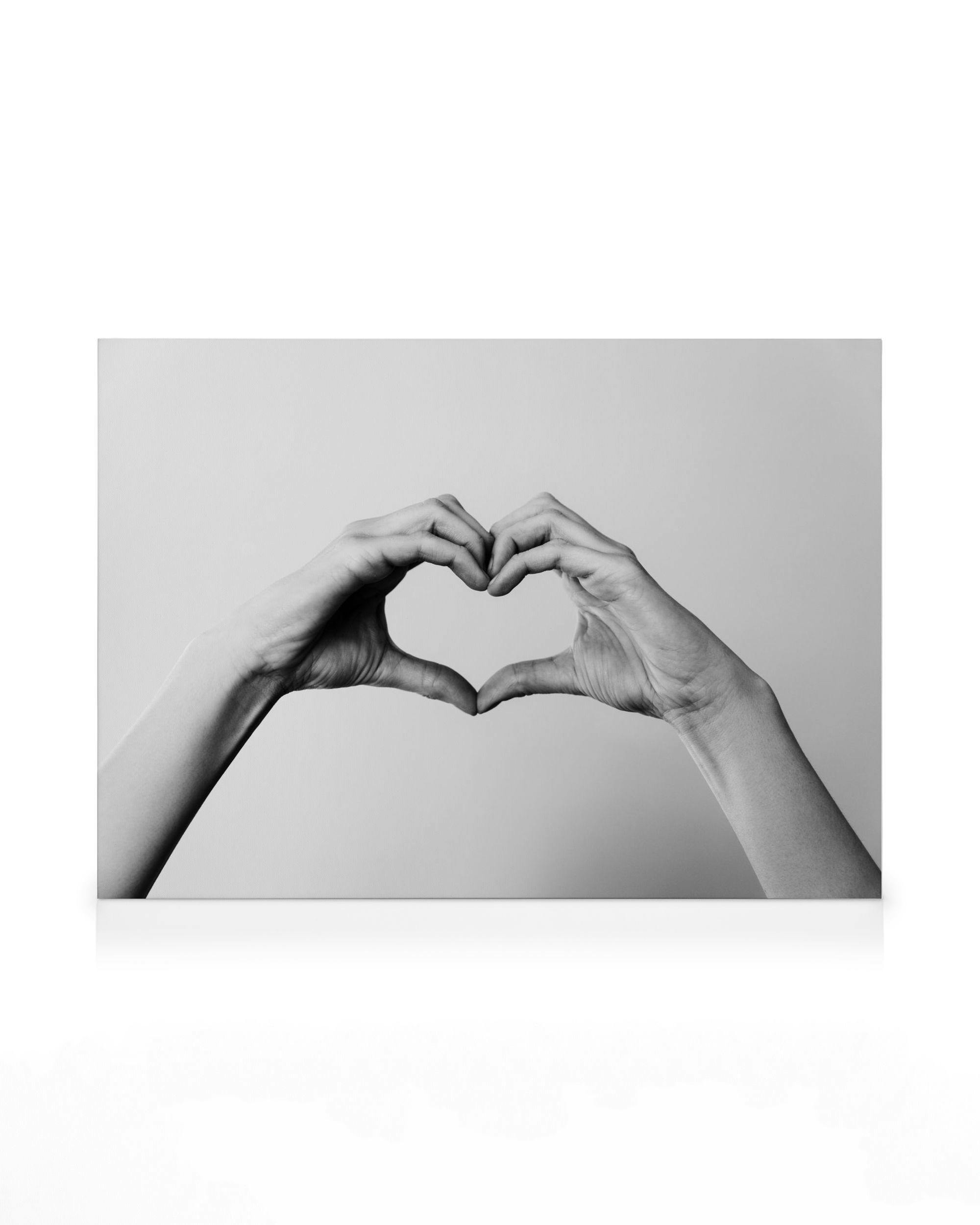 Heart Sign Lienzo (30x40 cm - Marco de negro)