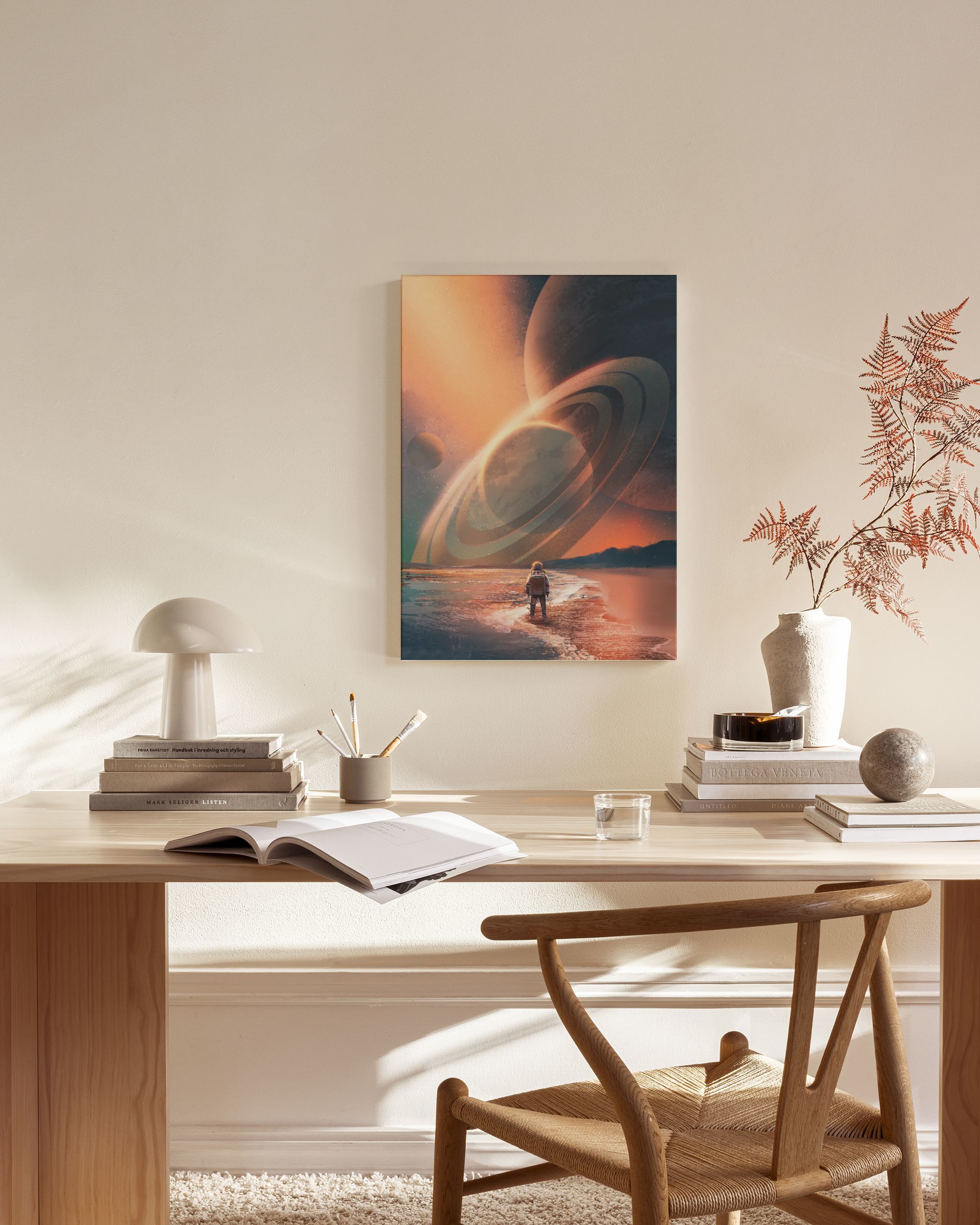 Planets In Sky Canvas Print – Astronaut & Space Wall Art | Desenio