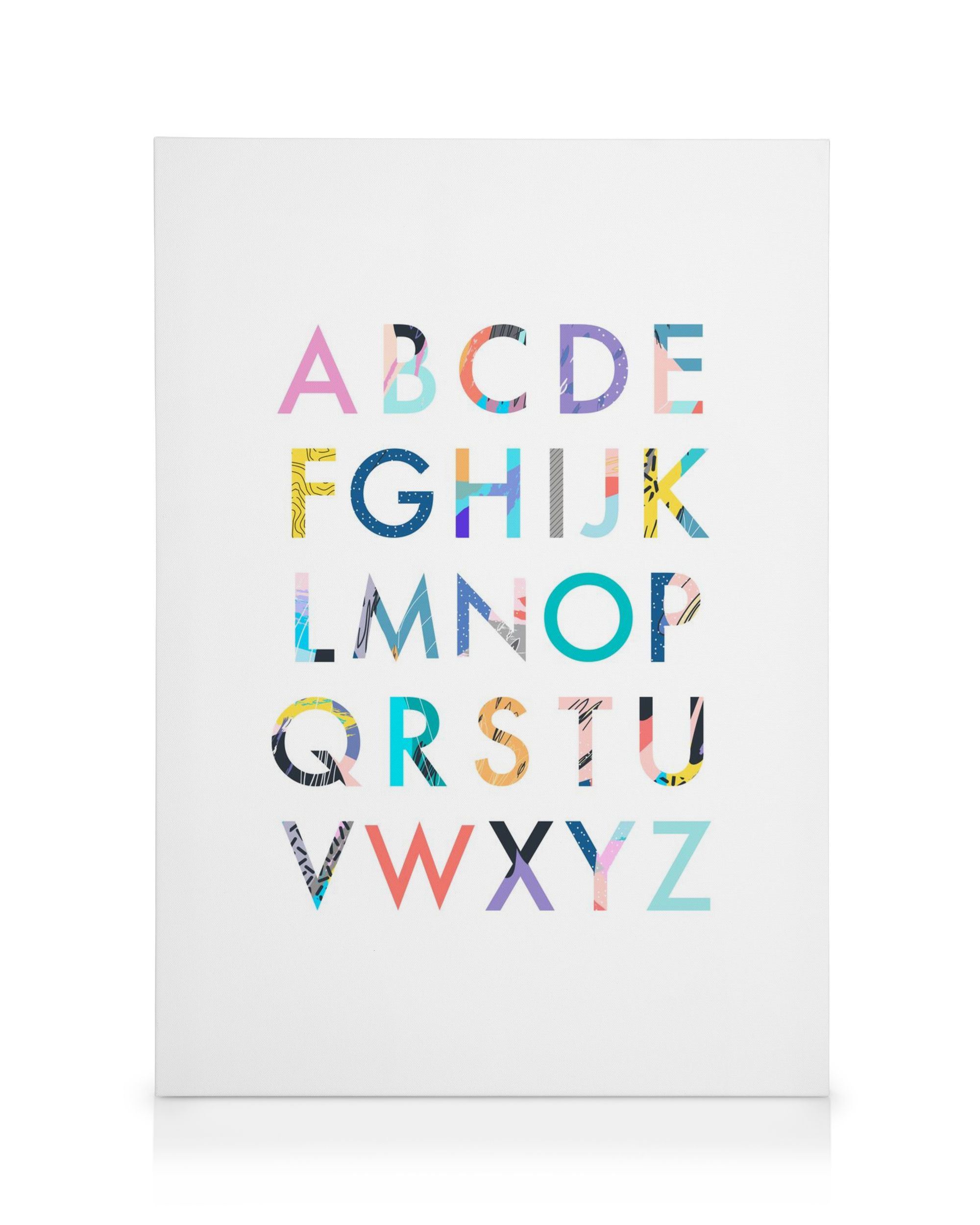 Colorful Alphabet Canvas Print – Fun ABC Wall Art for Kids | Desenio