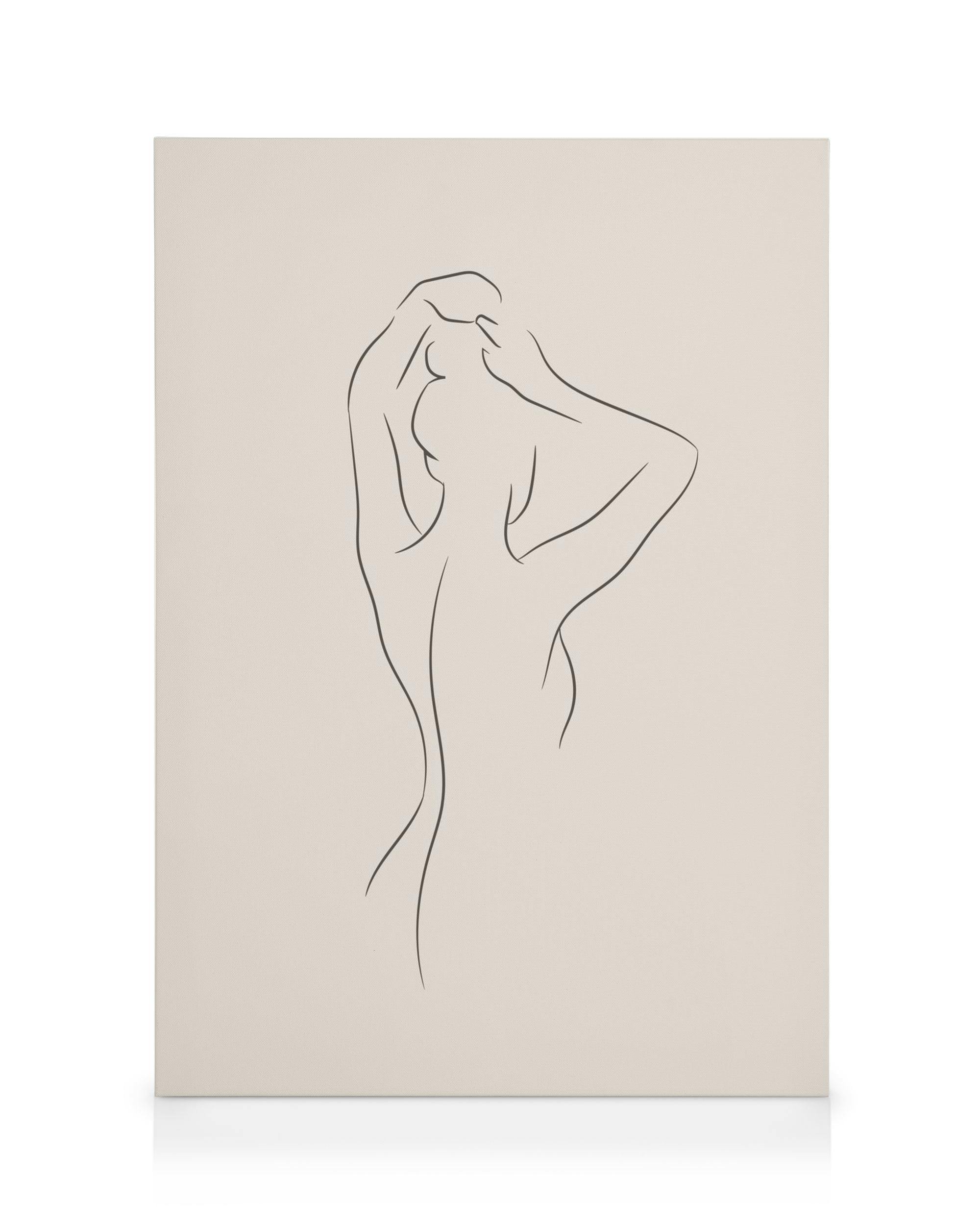 Leinwandbilder Simple Lines No1 Leinwandbild (30x40 cm - Holzrahmen schwarz)