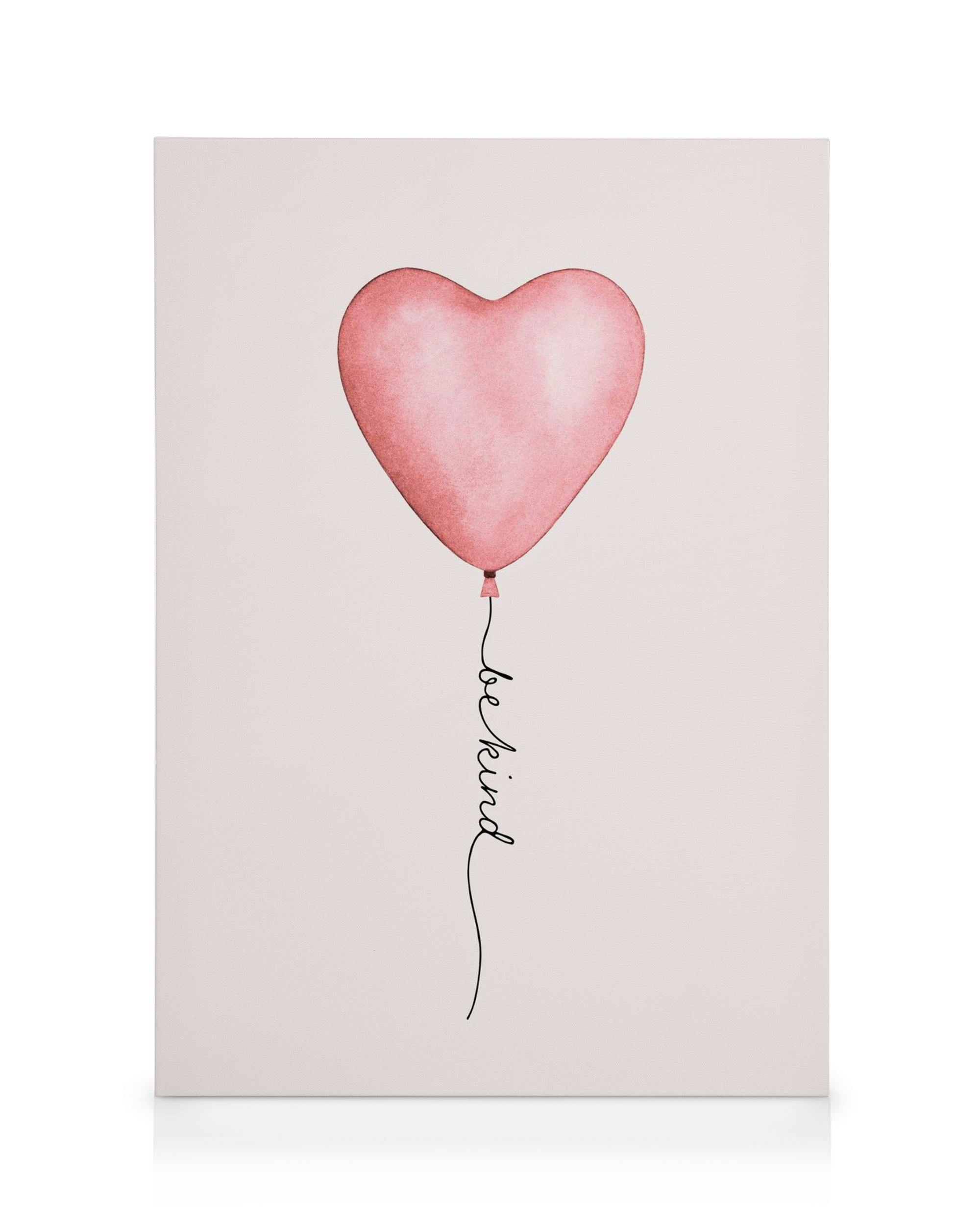 Canvas Prints Be Kind Balloon Canvas print (30x40 cm - Black Frame)