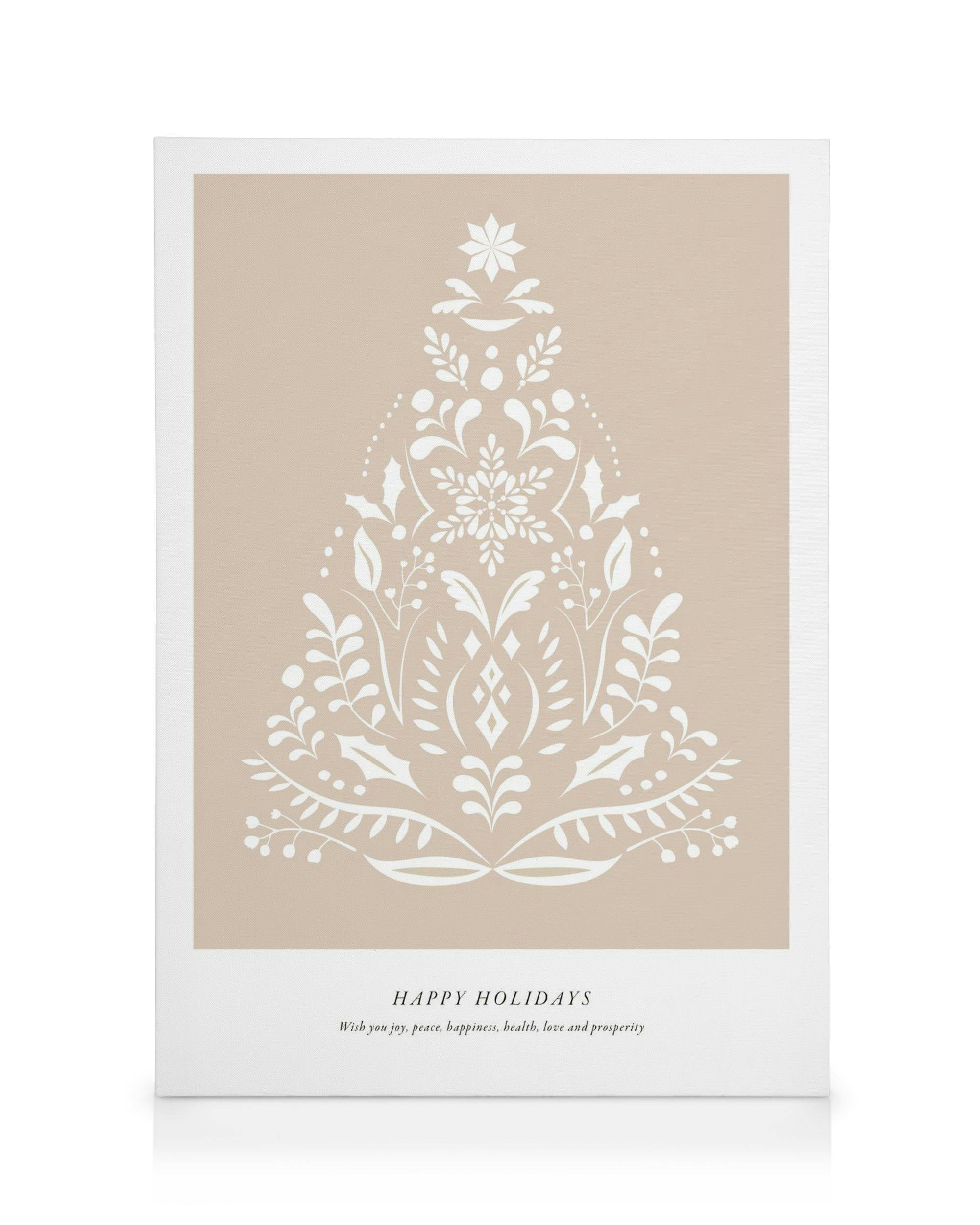 Happy Holidays No1 Lerret (50x70 cm - Svart Ramme)