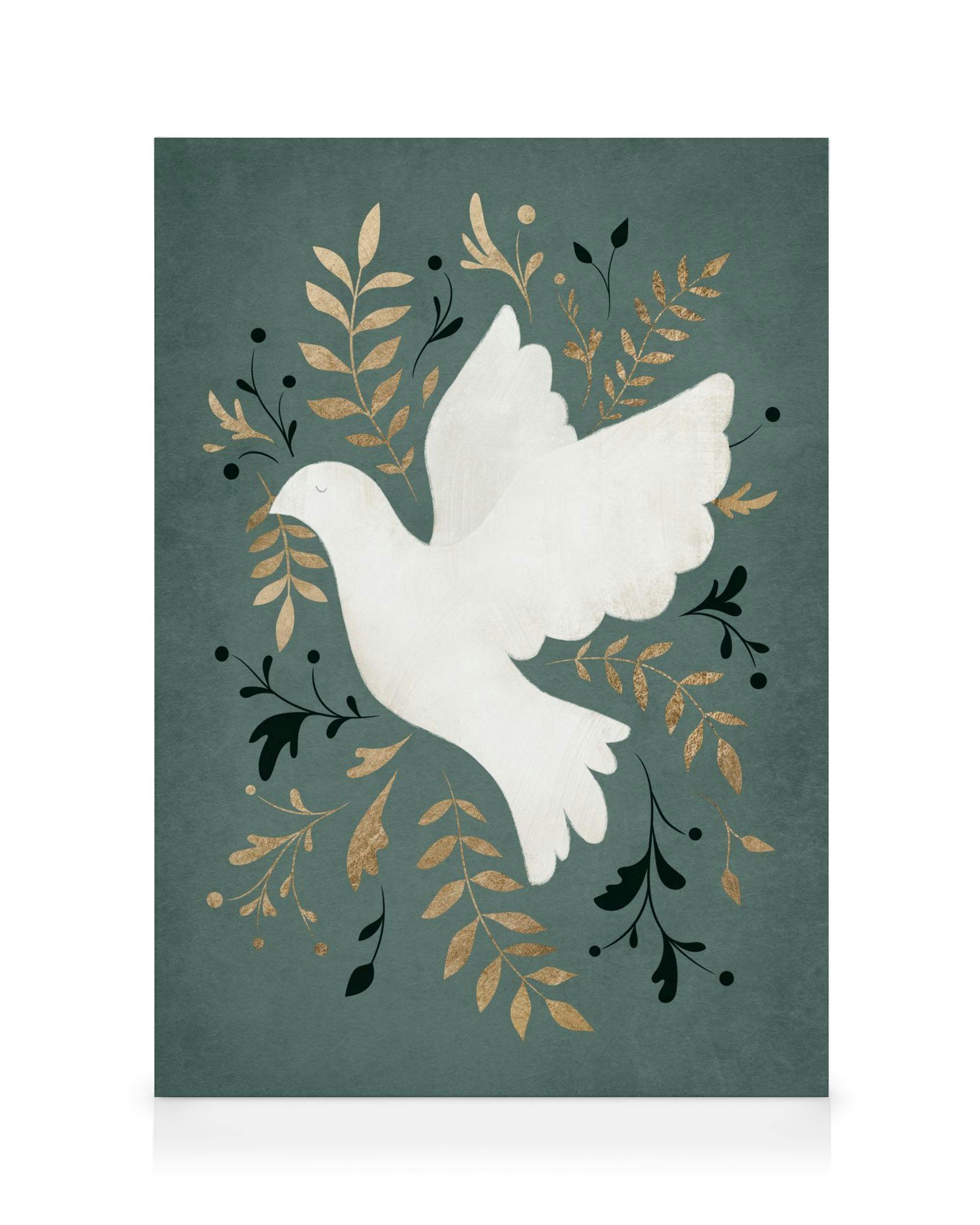 Leinwandbilder Peace Dove Leinwandbild (50x70 cm - Holzrahmen schwarz)
