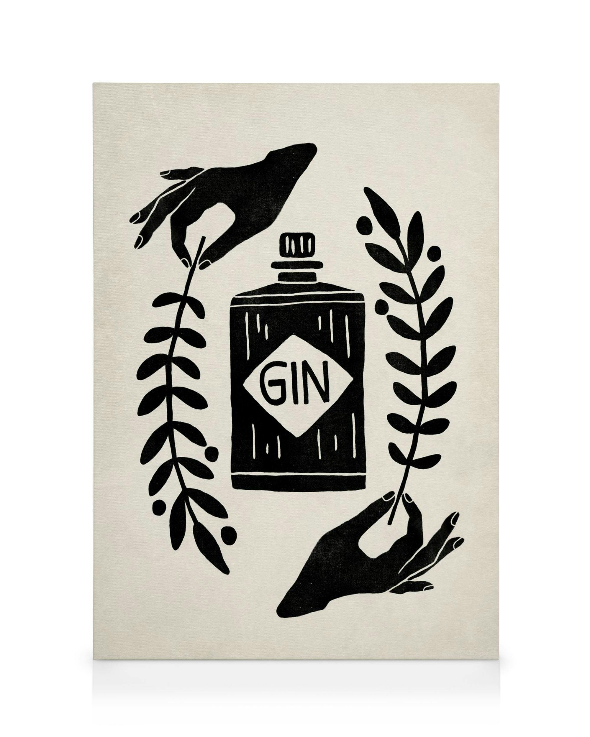 Canvas Prints Let the Fun Be Gin Canvas print (50x70 cm - Black Frame)