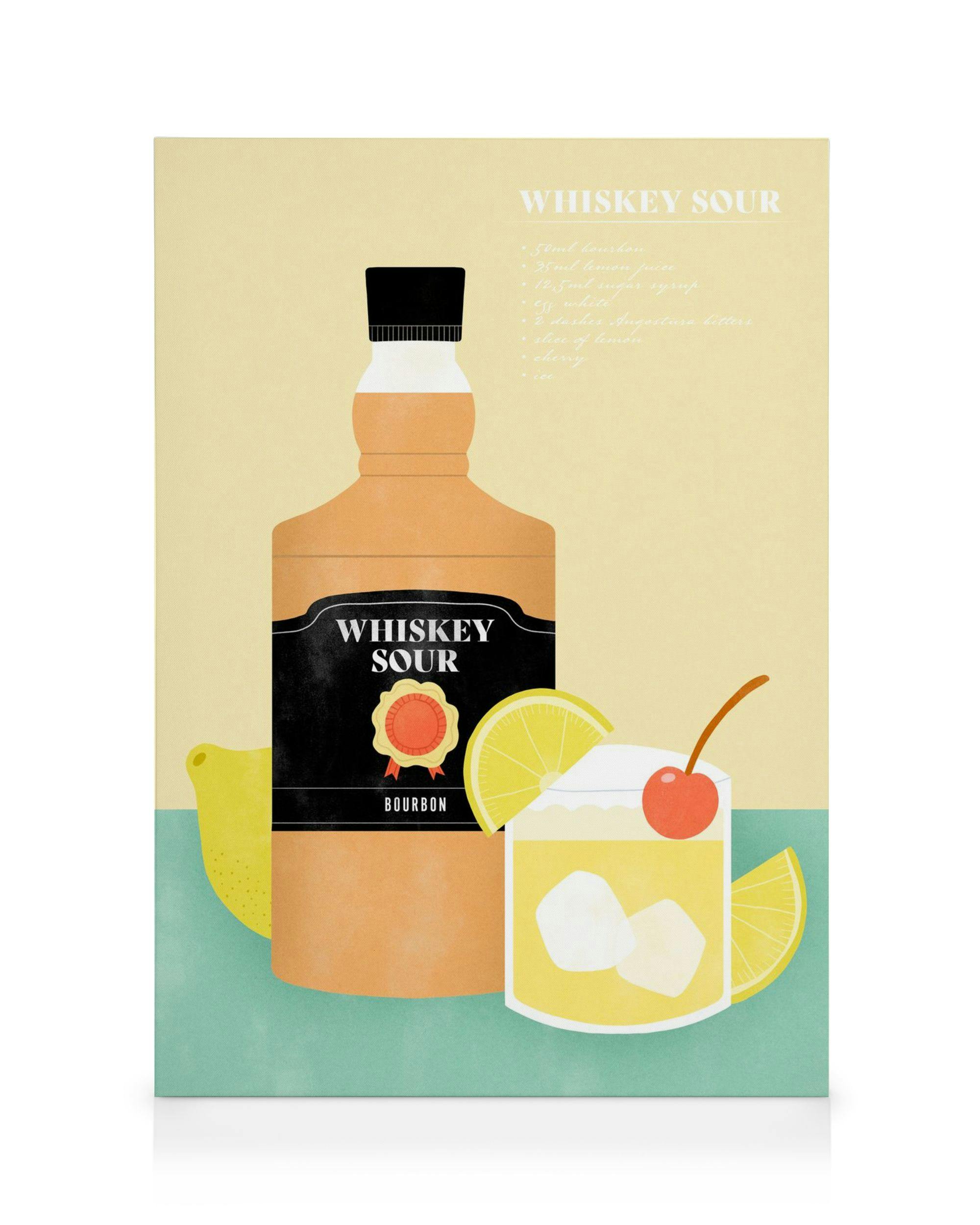 Canvas Prints Whiskey Sour Illustration Canvas print (50x70 cm)