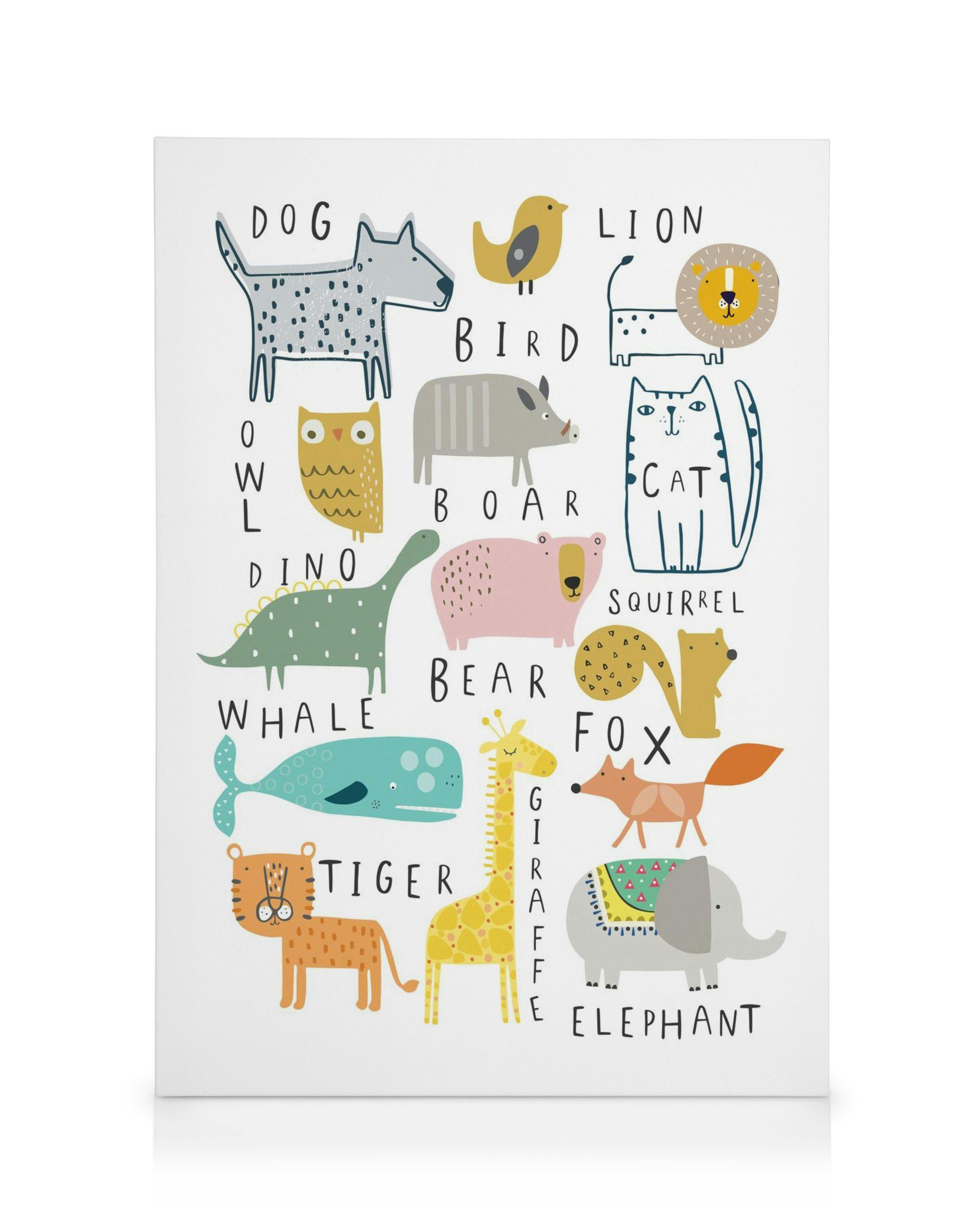 Canvas Prints Animal Mix No2 Canvas print (30x40 cm - Oak Frame)