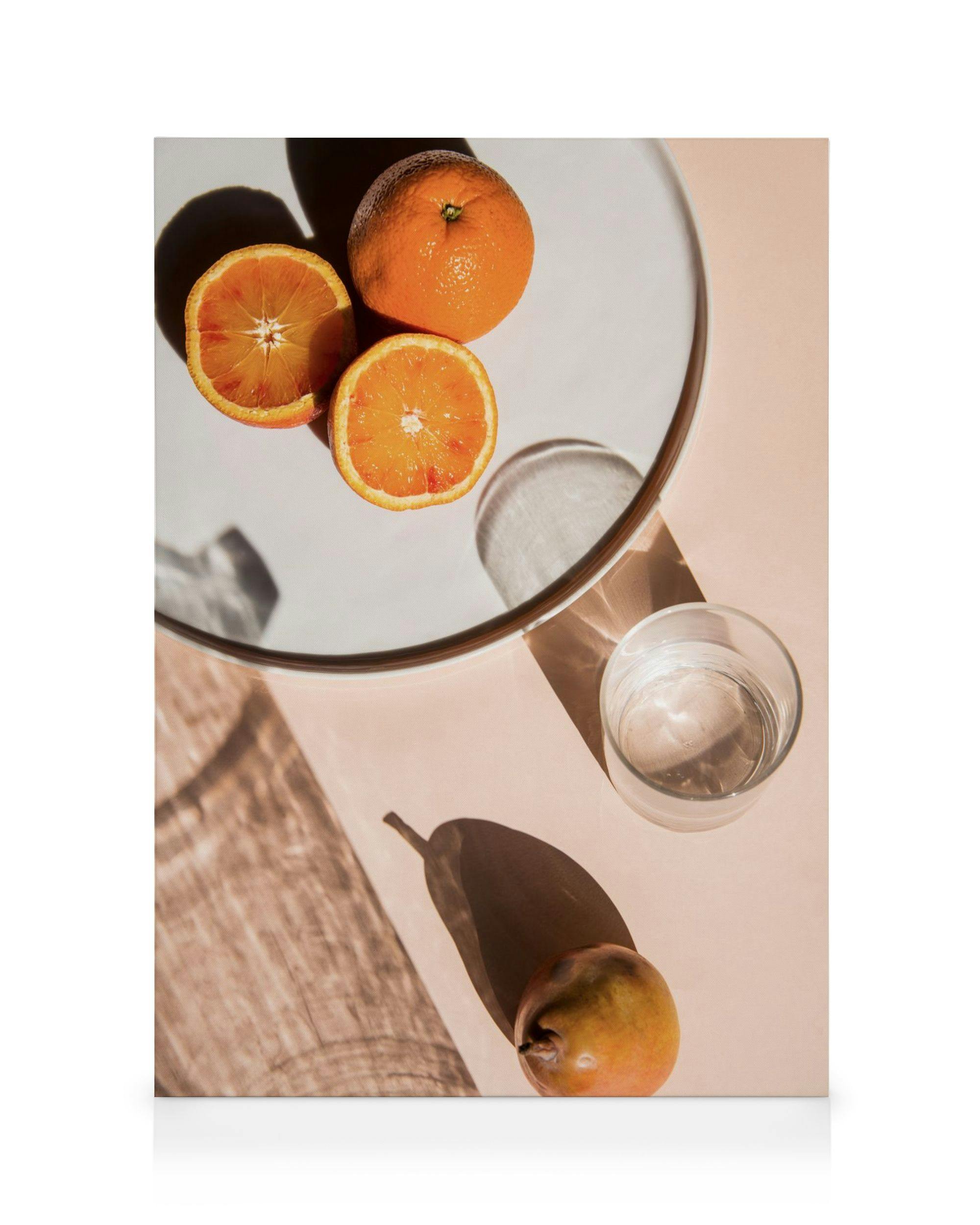Fruits d'été No2 tableau sur toile (50x70 cm - Cadre noir) Toiles