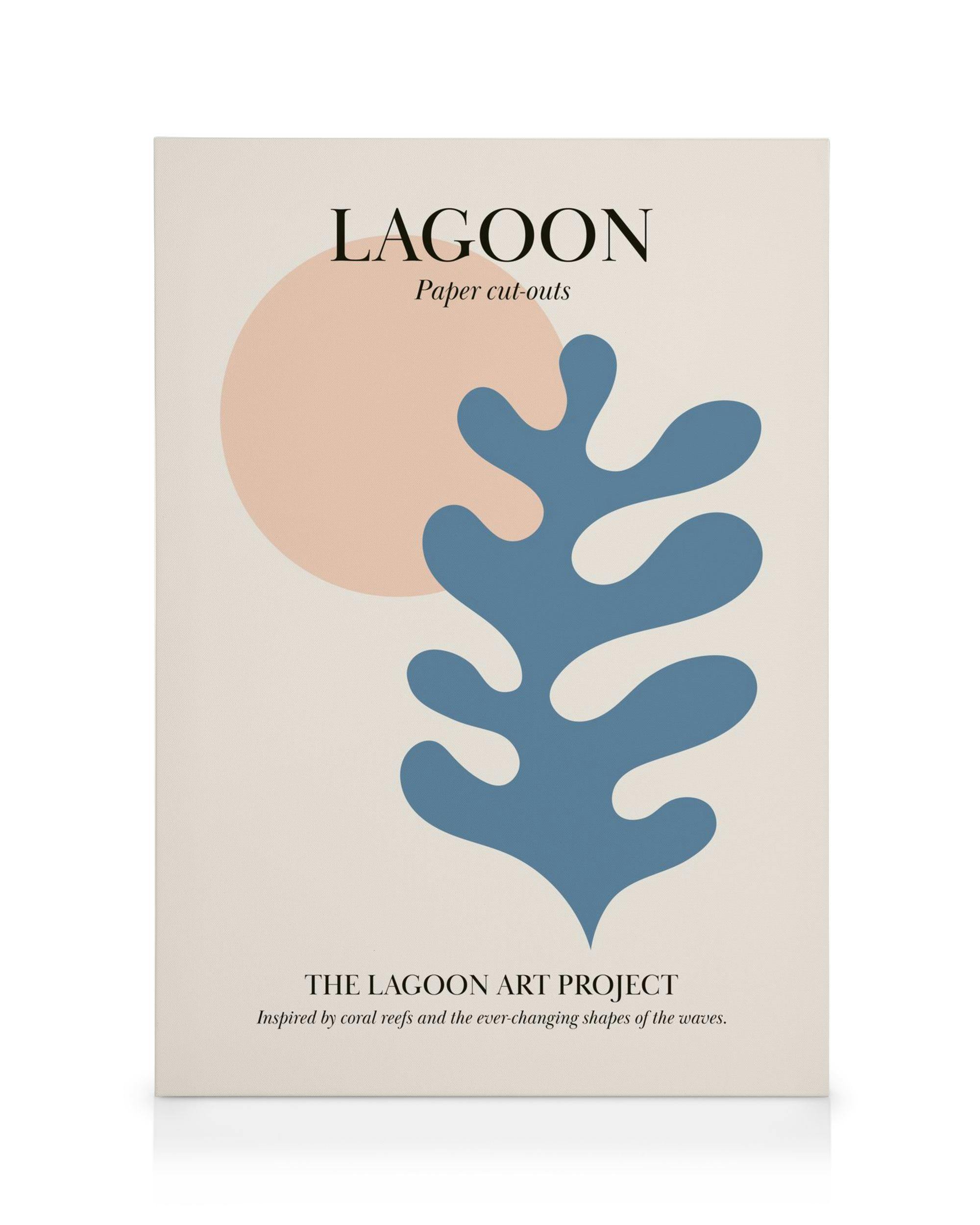 Lagoon No3 Tableau sur toile (30x40 cm - Cadre de chêne) - Art abstrait par Desenio