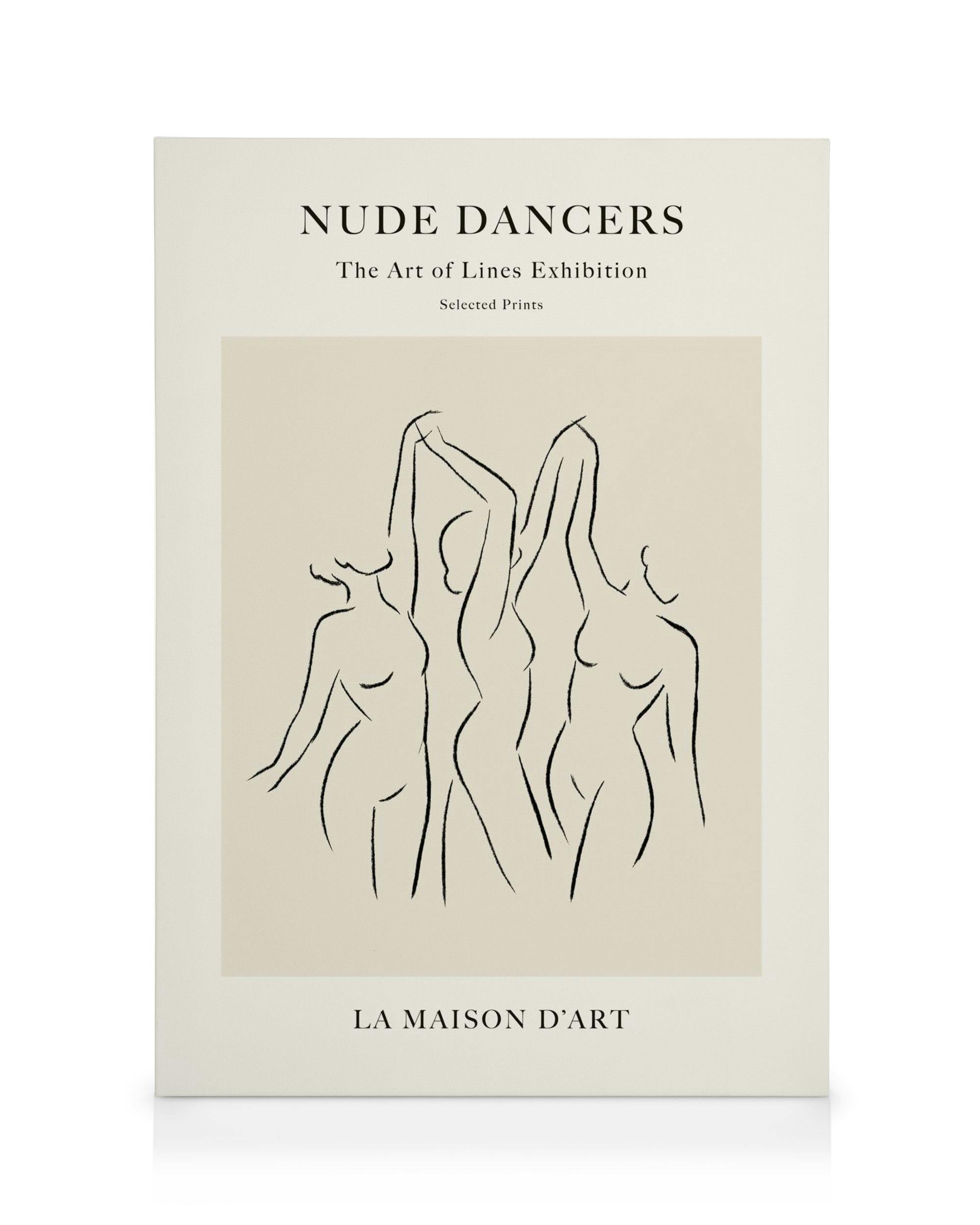 Canvas Prints Nude Dancers No2 Canvas print (30x40 cm - Oak Frame)