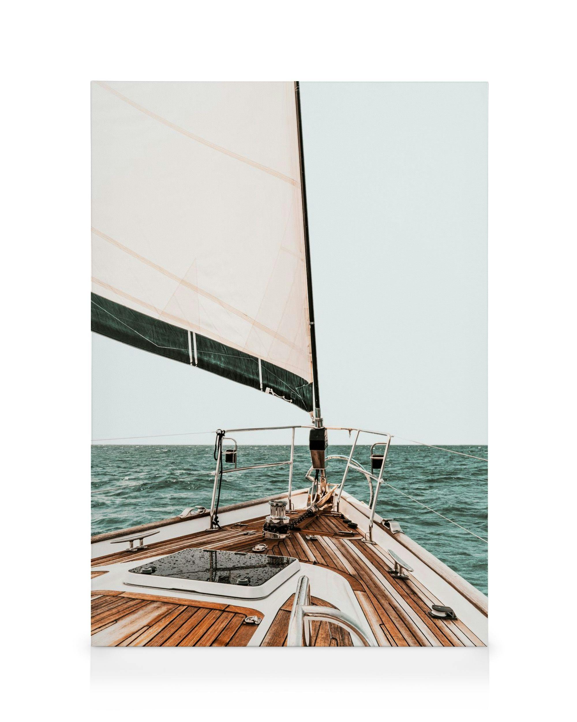 Canvas Schilderijen Sail With Me Canvas (30x40 cm - Fotolijst Eiken)