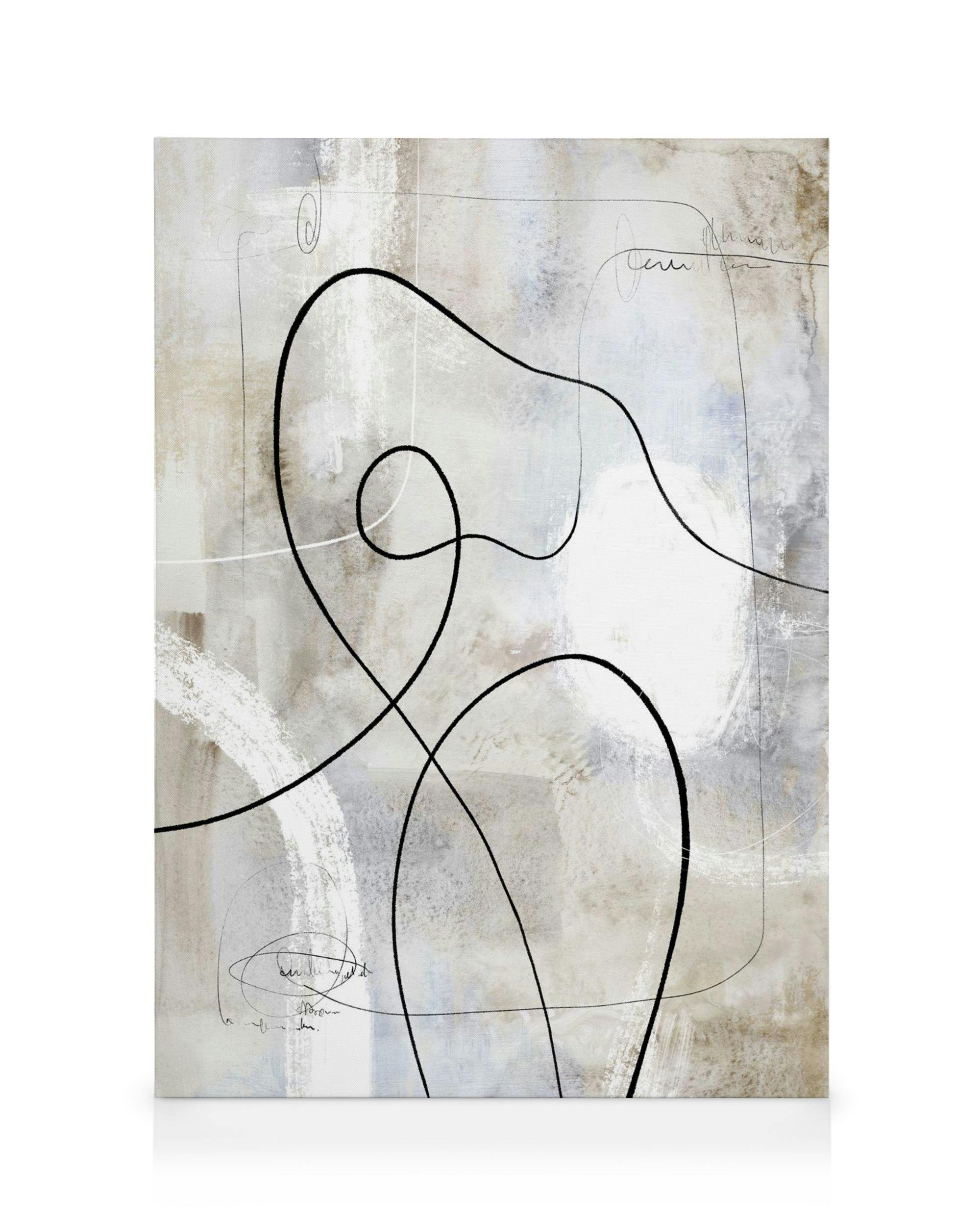 Canvas Prints Abstract Paint Figure No2 Canvas print (70x100 cm - Oak Frame)