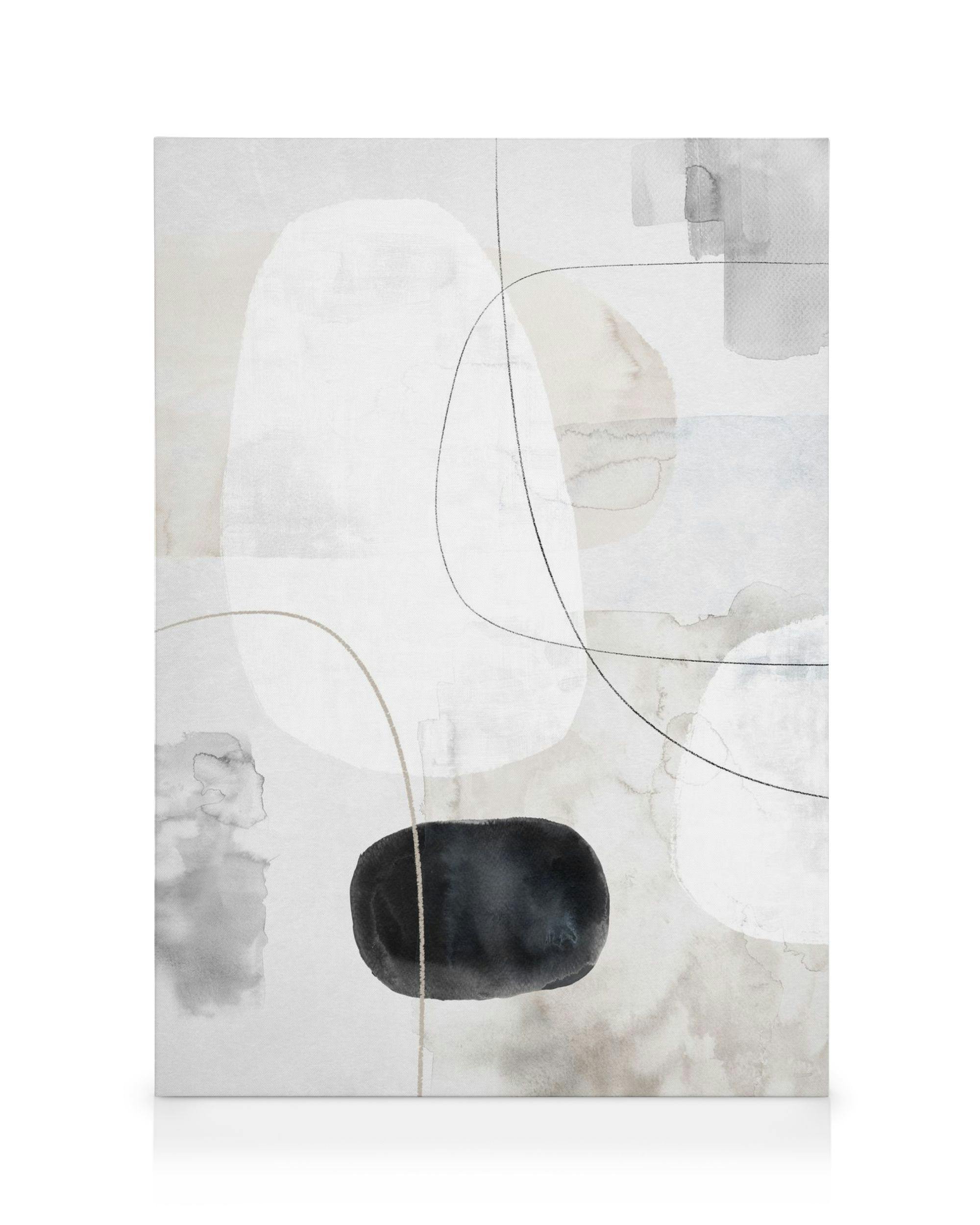 Canvas Prints Abstract Watercolor Touch No1 Canvas print (50x70 cm - Black Frame)