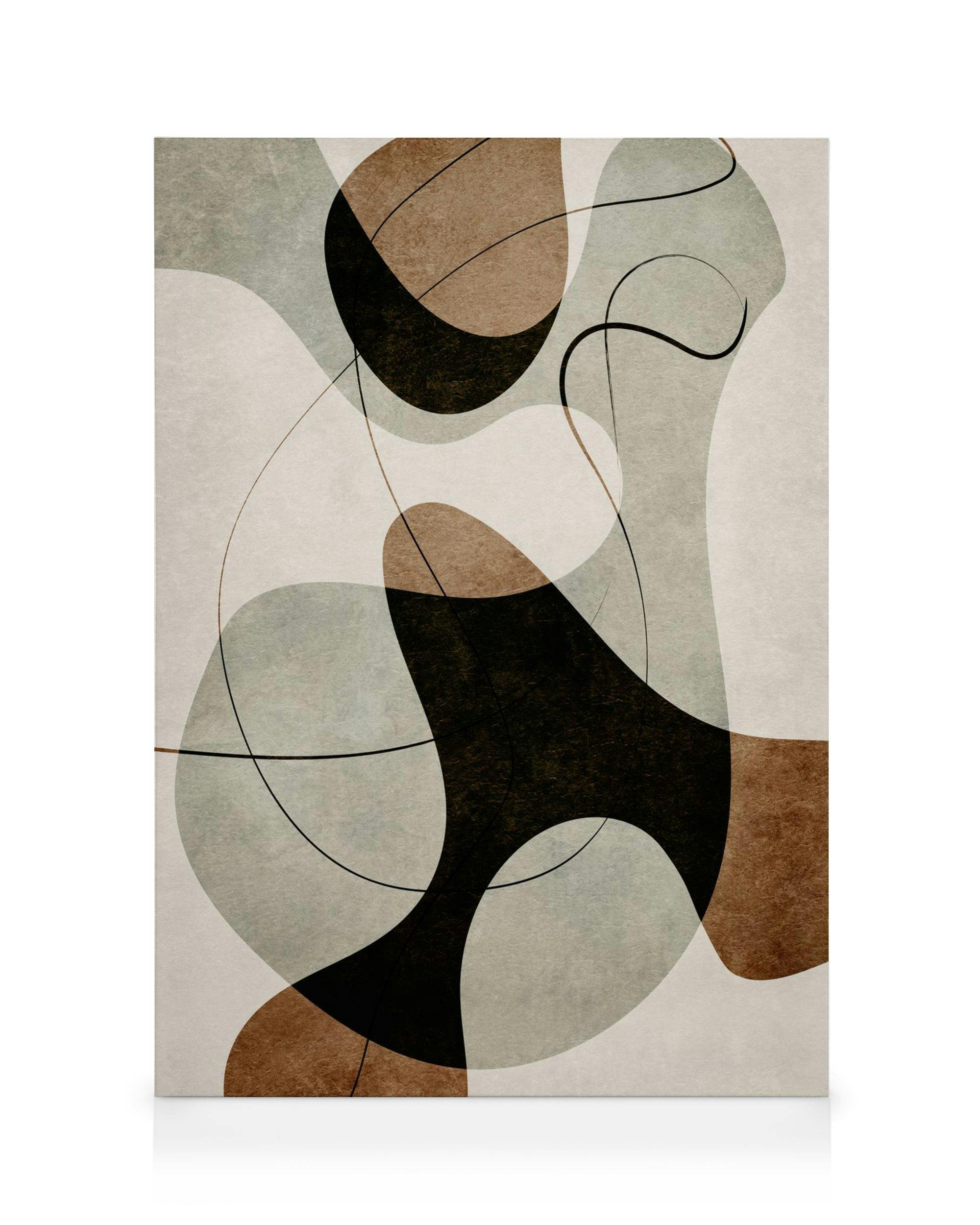 Canvas Prints Vivid Shapes No1 Canvas print (30x40 cm - Black Frame)