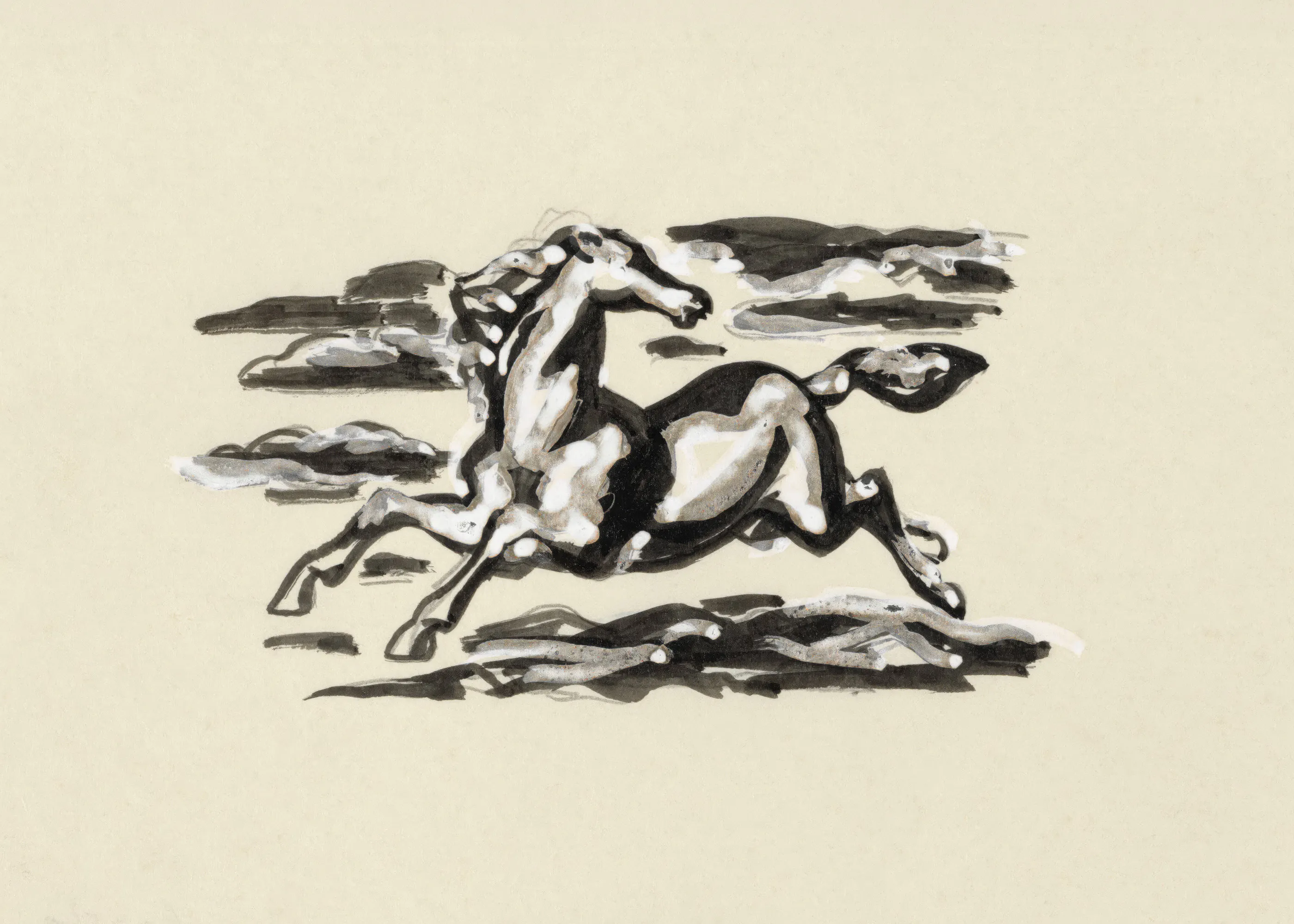 Leo Gestel - Galopperend Paard Print 0