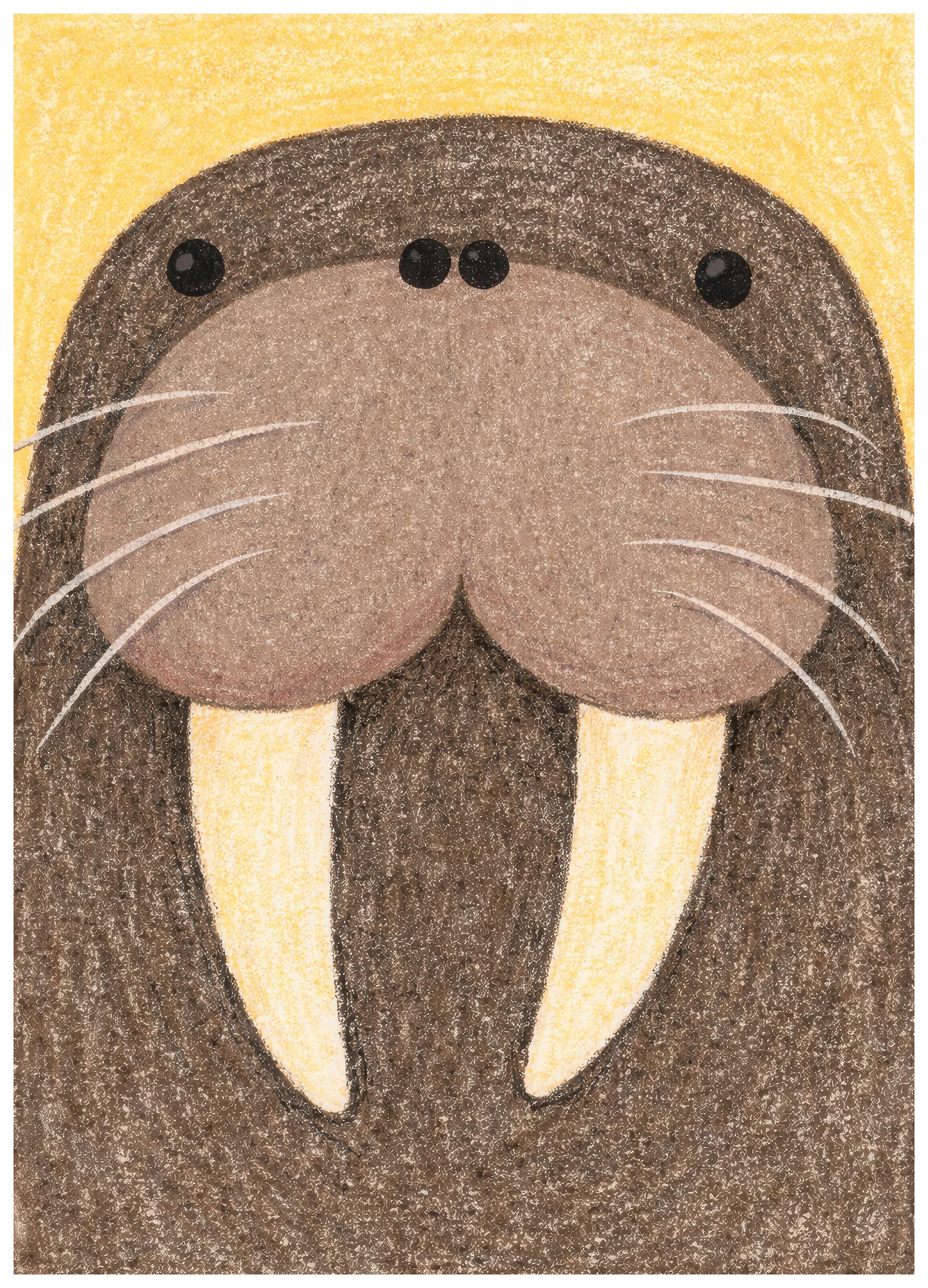 Walter Walrus Poster (13x18 cm)- Animali illustrati