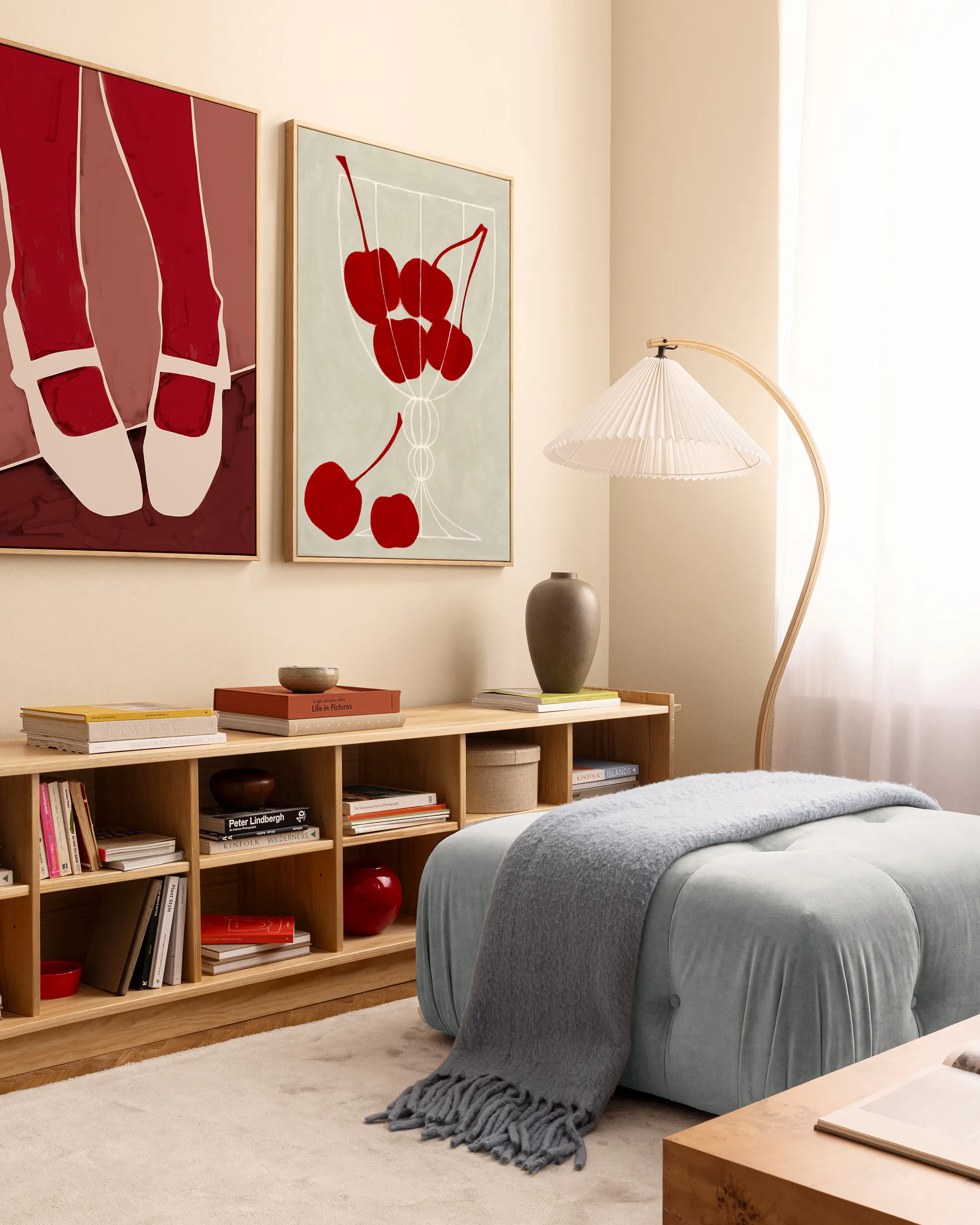 Cherry Red parede de quadros