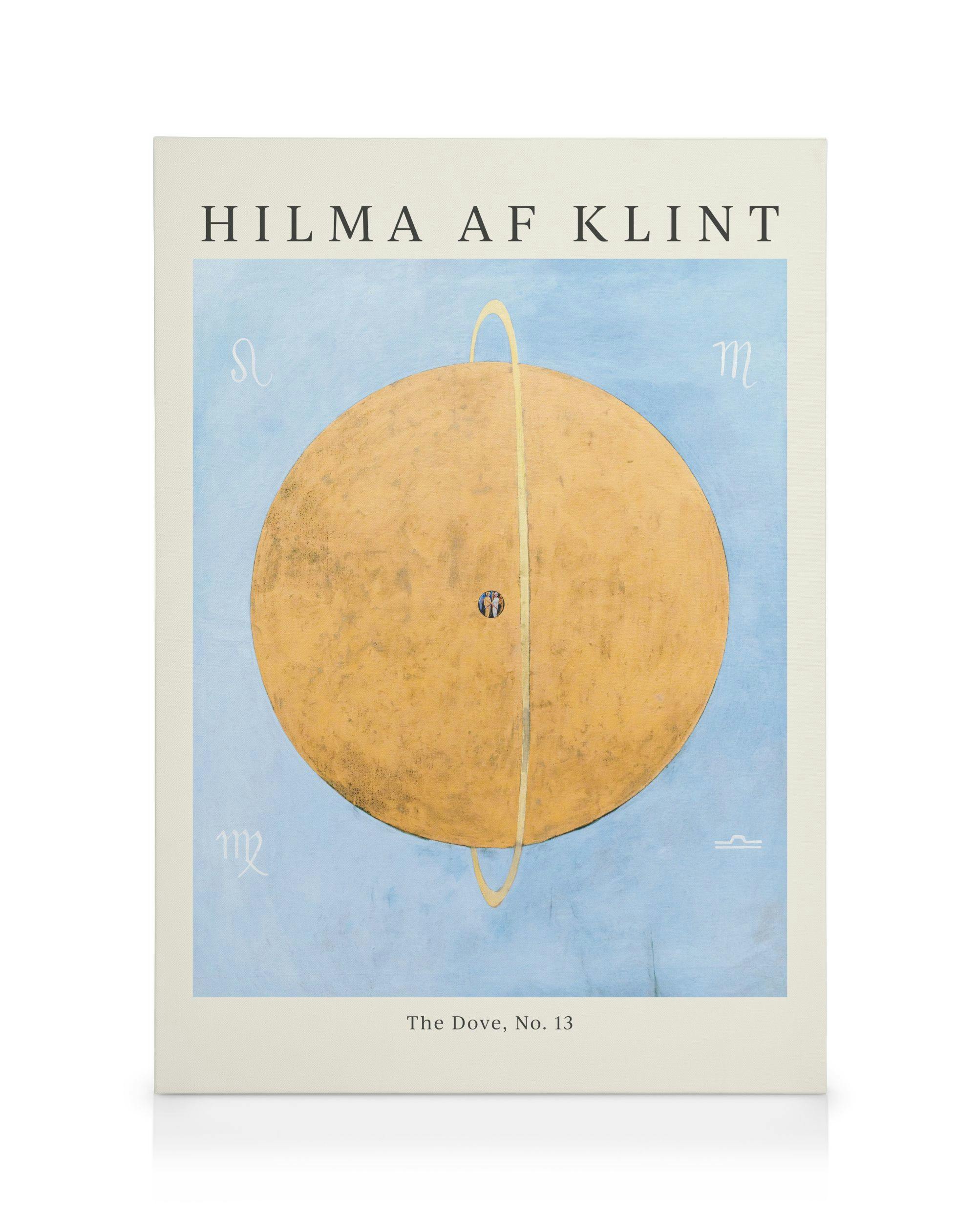 Canvas Prints The Dove No.13 by Hilma af Klint Canvas print (50x70 cm - Dark Oak Frame)