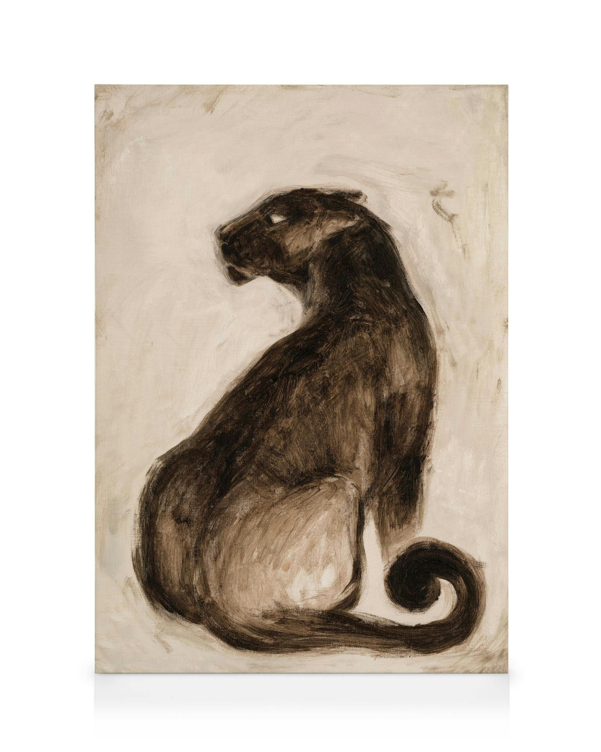 Canvas Prints Panther Portrait Canvas print (70x100 cm - Black Frame)