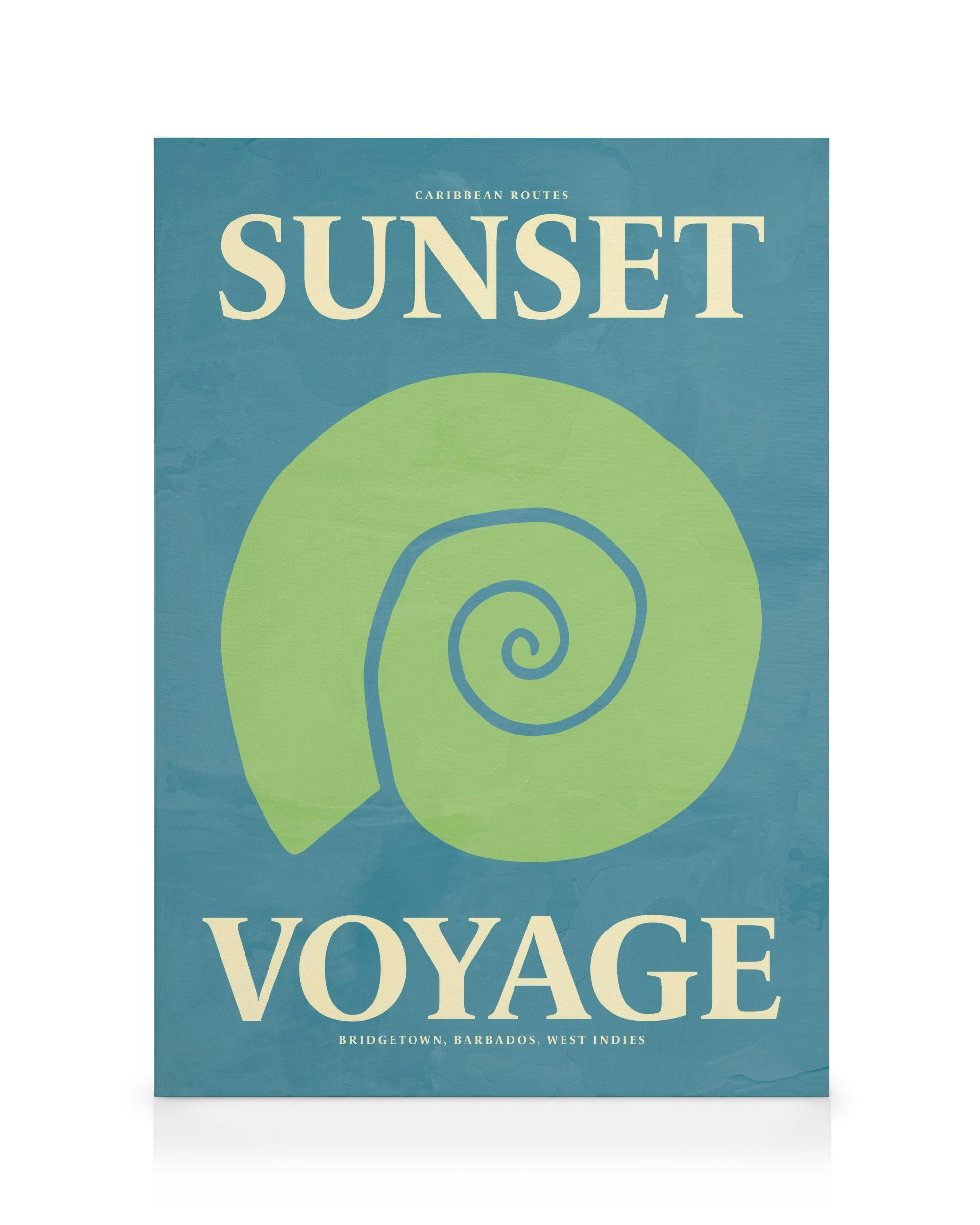 Canvas Prints Sunset Voyage Canvas print (100x140 cm - Oak Frame)