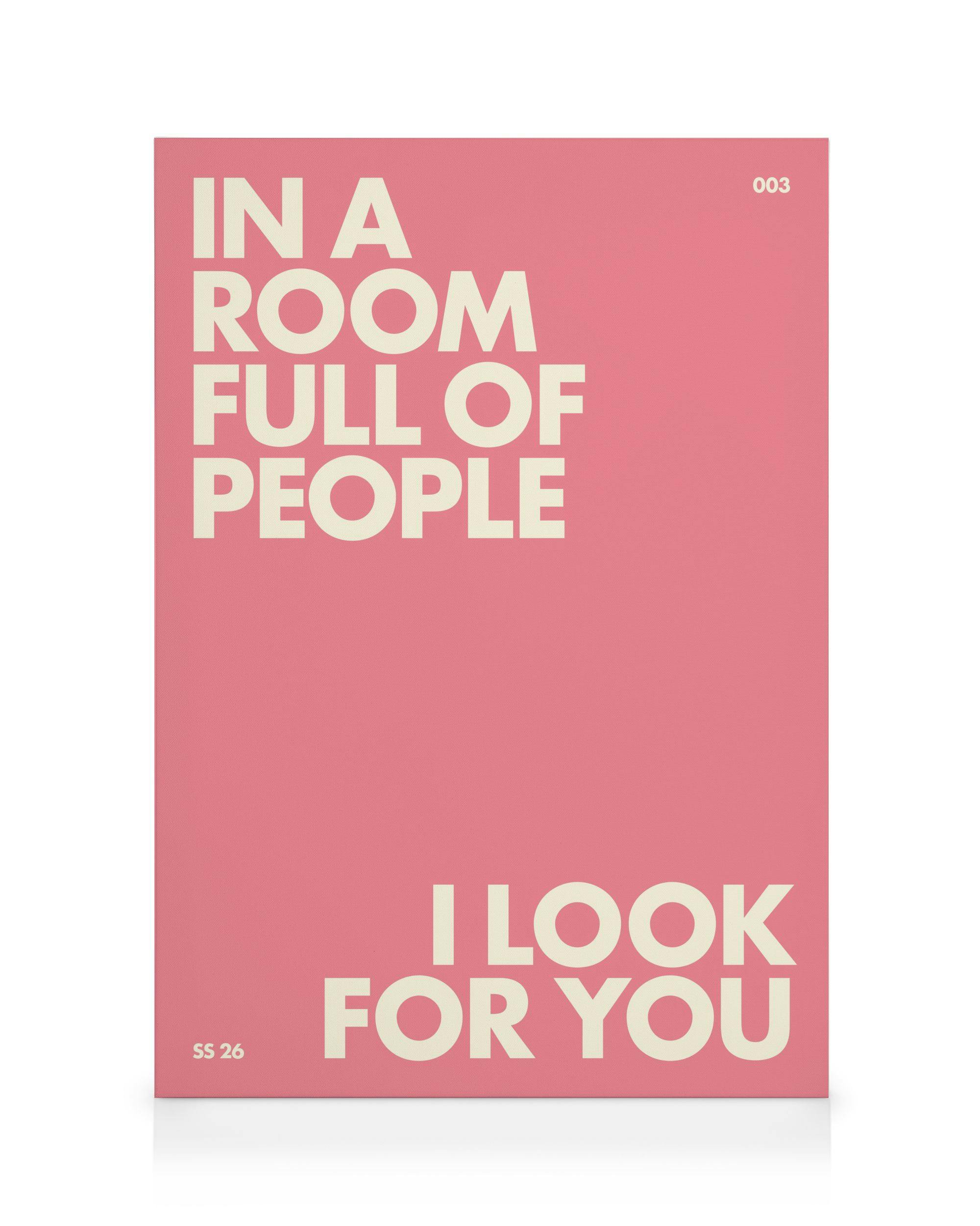 Canvas Schilderijen I Look for You Canvas (100x140 cm - Donker Eiken Lijst)