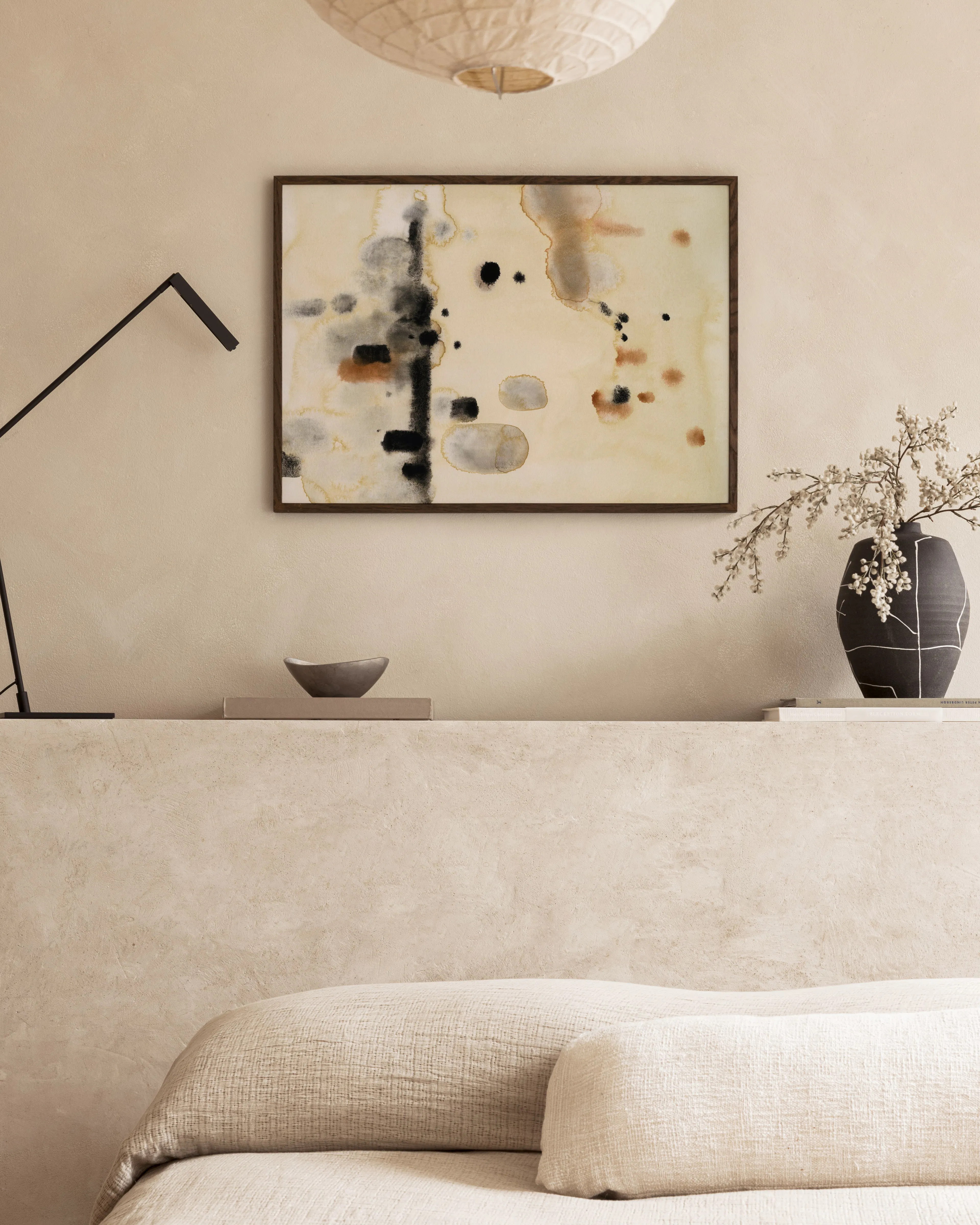 Dotted Abstract, Delikatna Abstrakcja Akwarelowa Plakat Ścienny