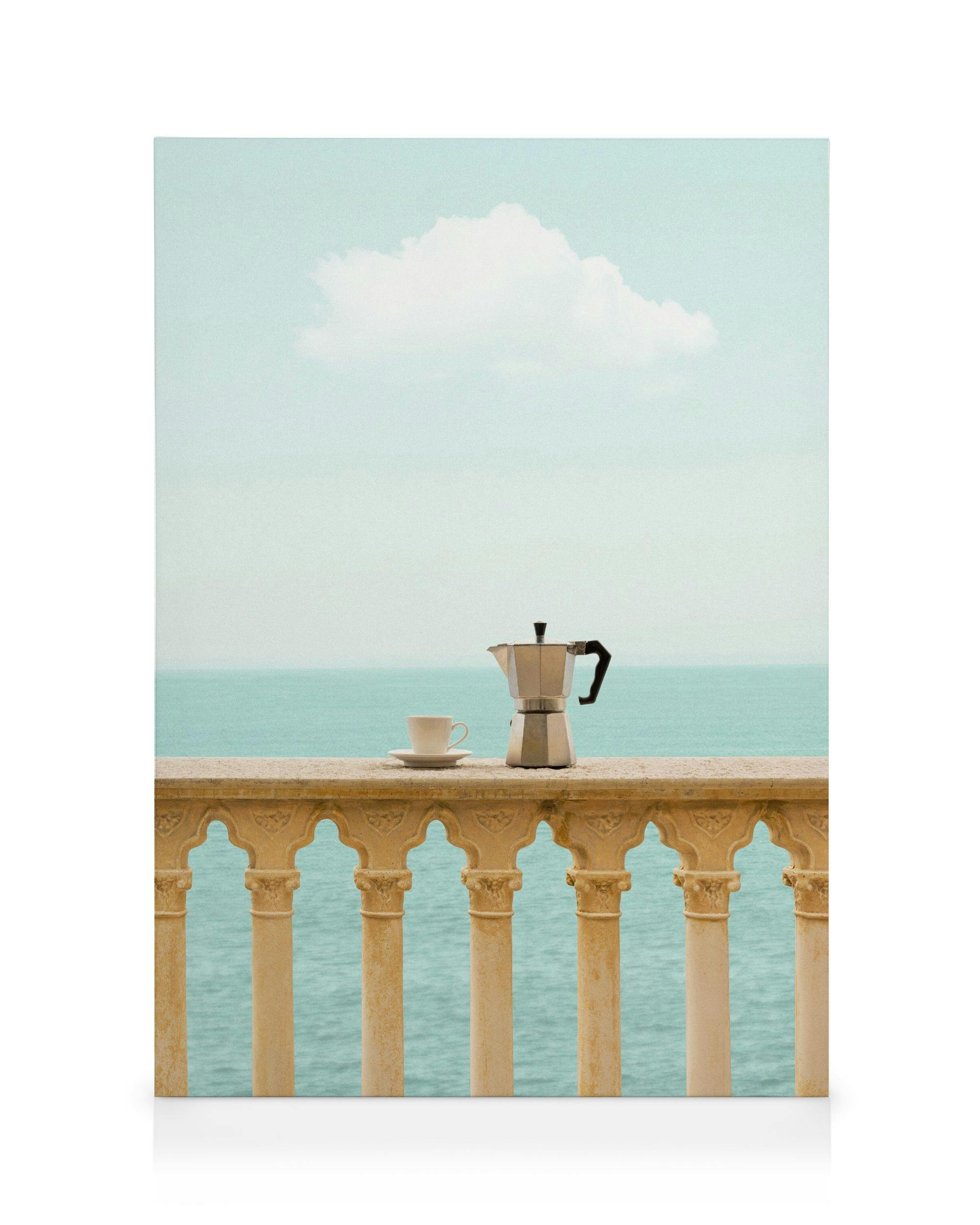 Morning on the Coast Stampa su Tela (100x140 cm - Cornice in rovere)- Studio Soleil Stampe su tela