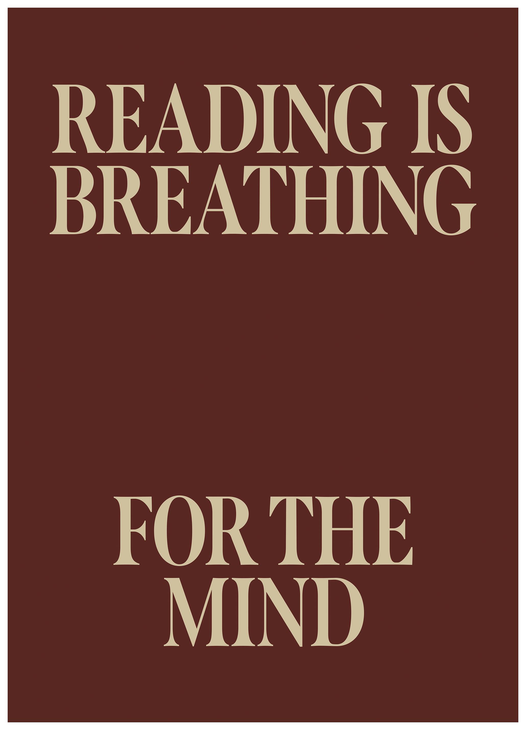 Reading is Breathing Poster (50x70 cm)