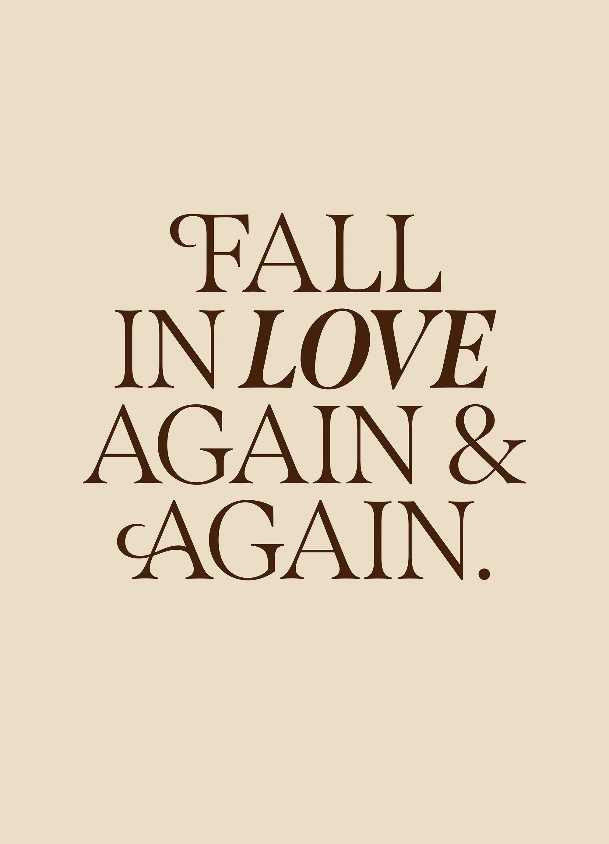 Fall in Love Again Poster 0