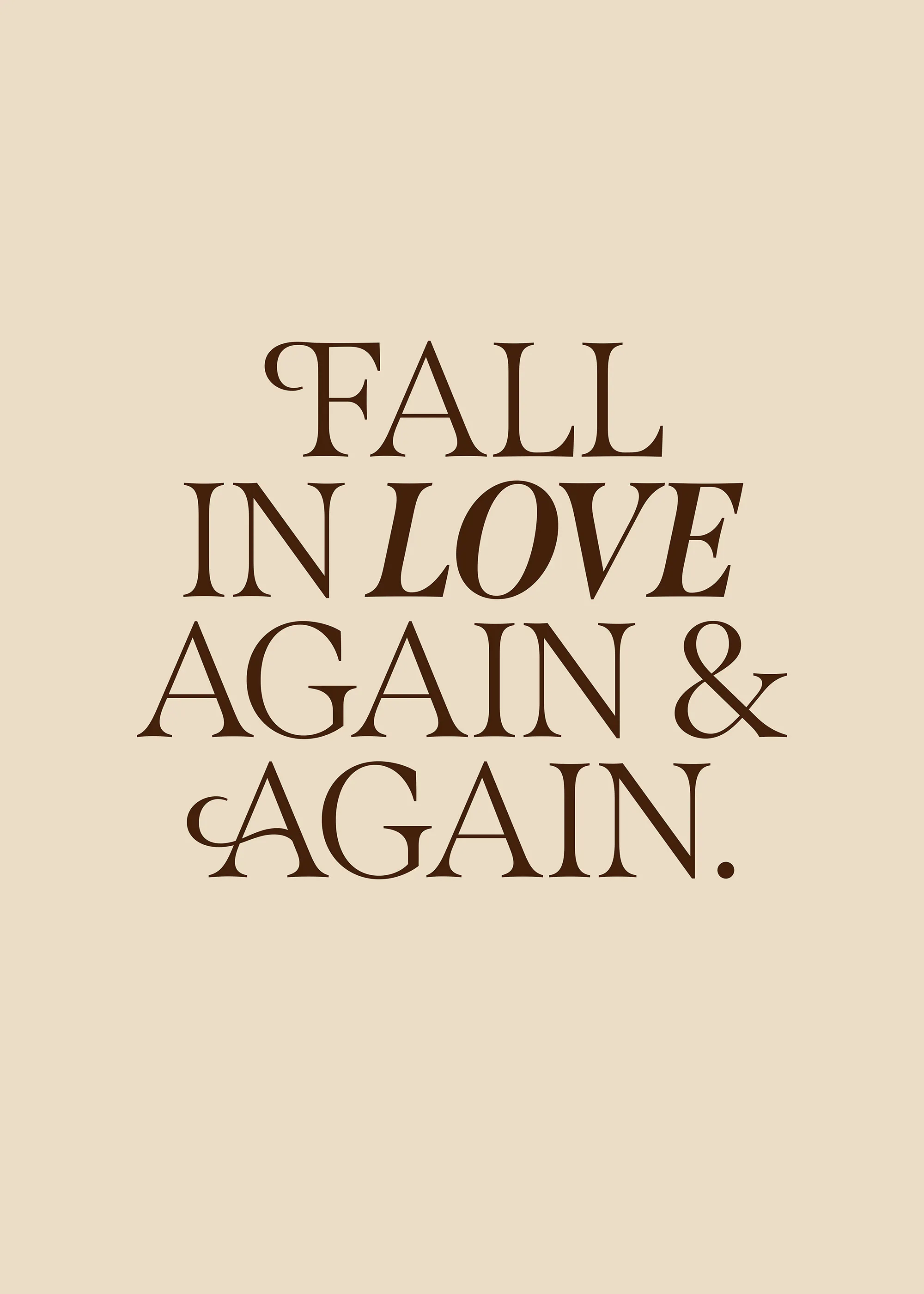 Fall in Love Again Poster 0
