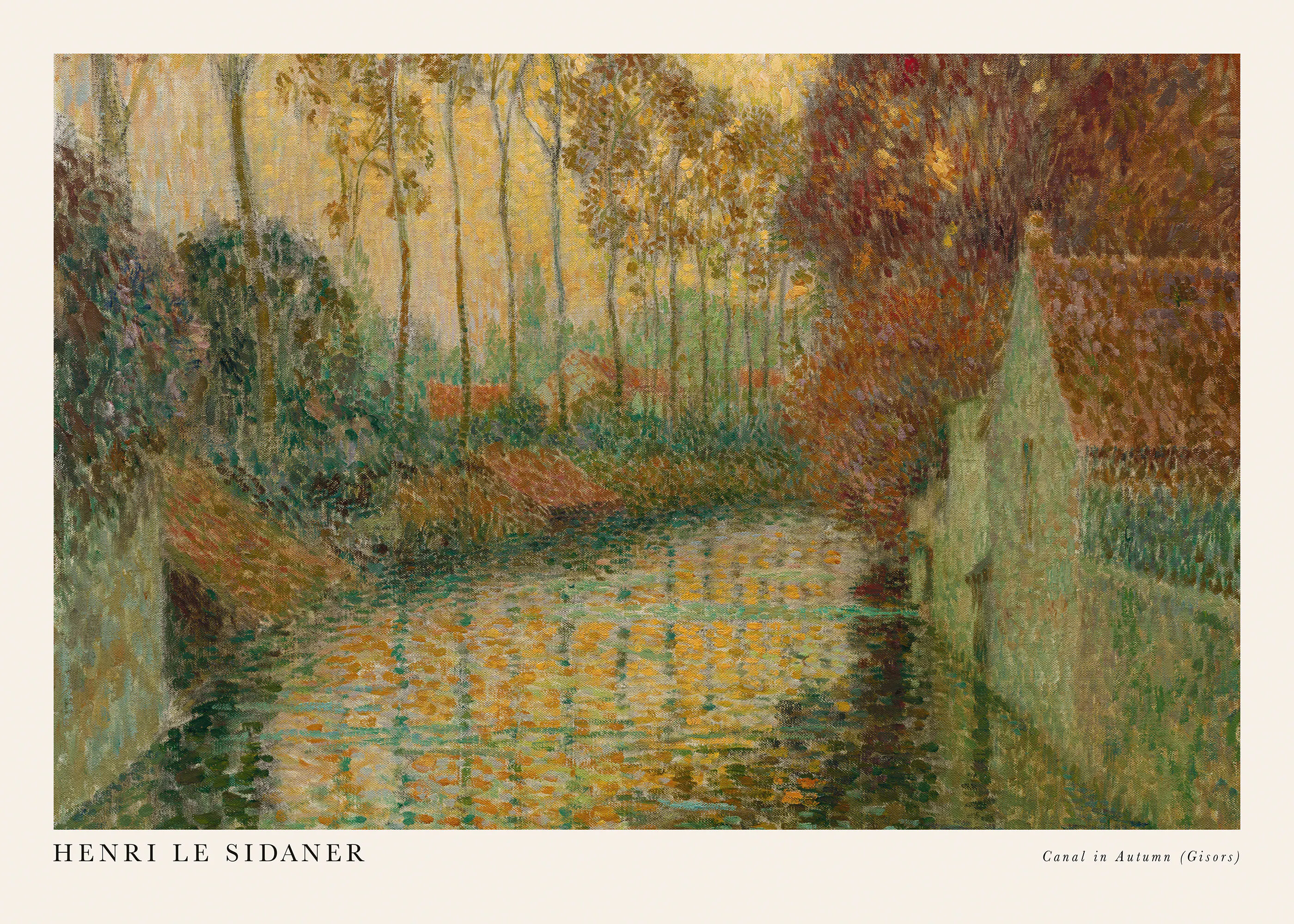 Henri Le Sidaner - Canal in Autumn Poster 0