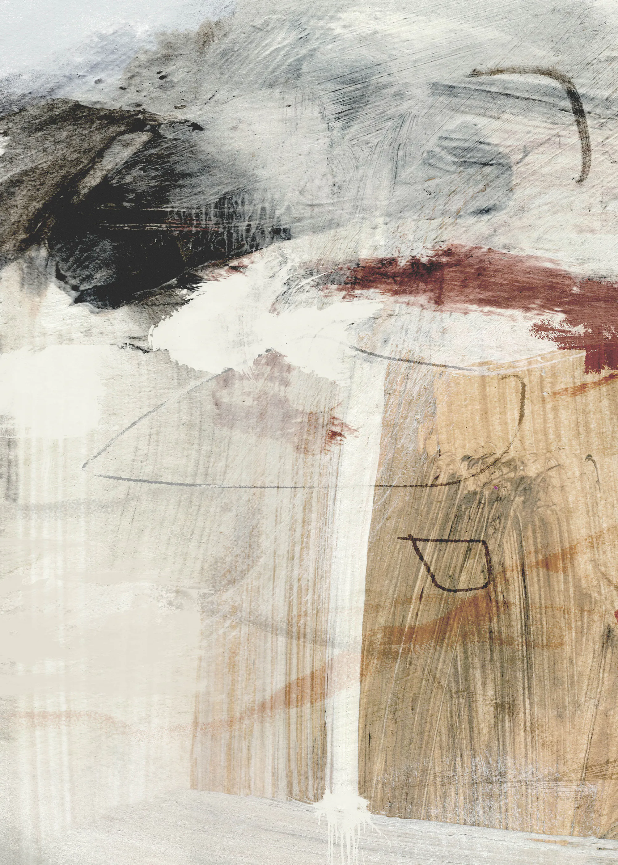 Dan Hobday - Earth Layers No1 Affiche 0