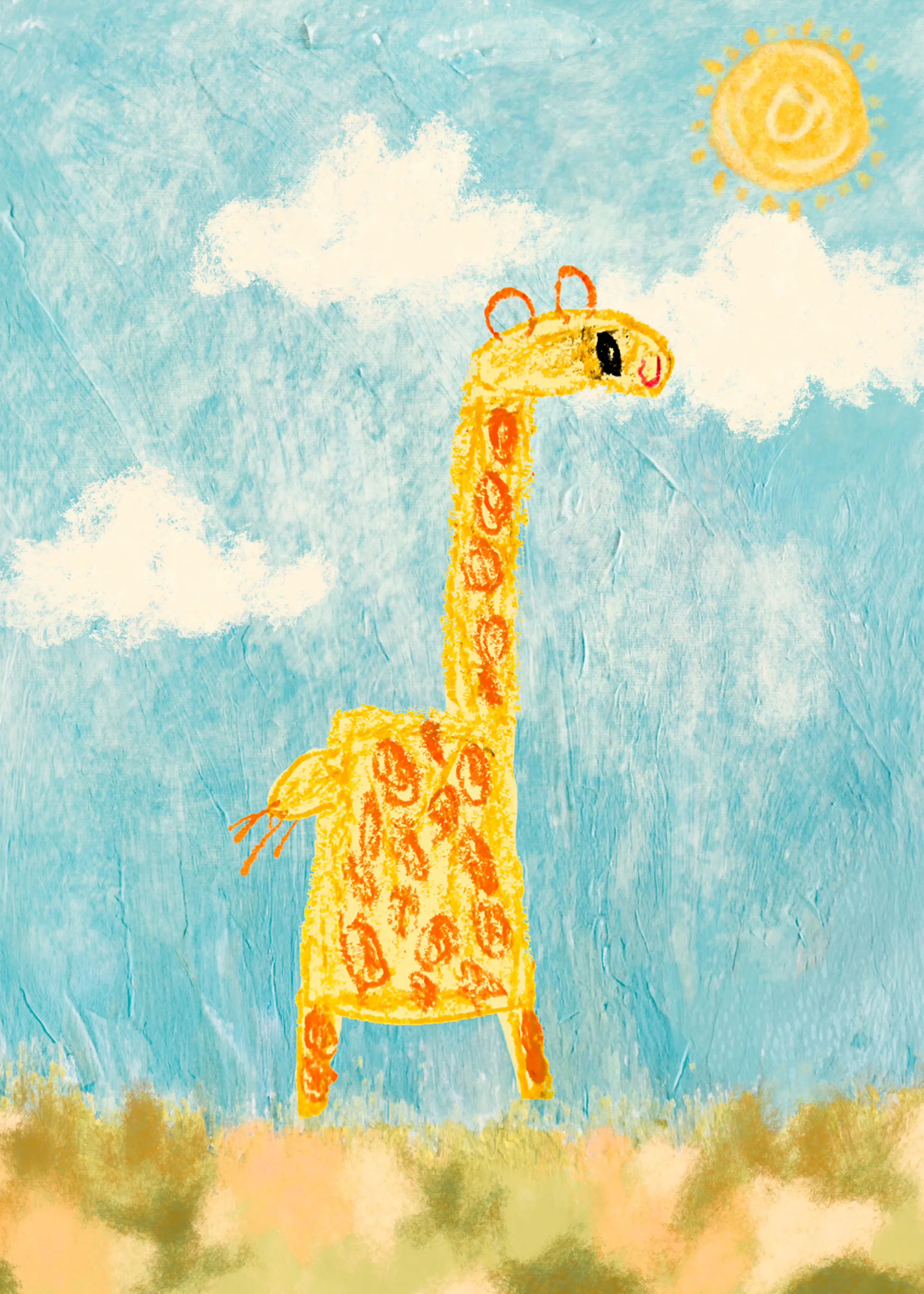 Sunny Giraffe Poster 0