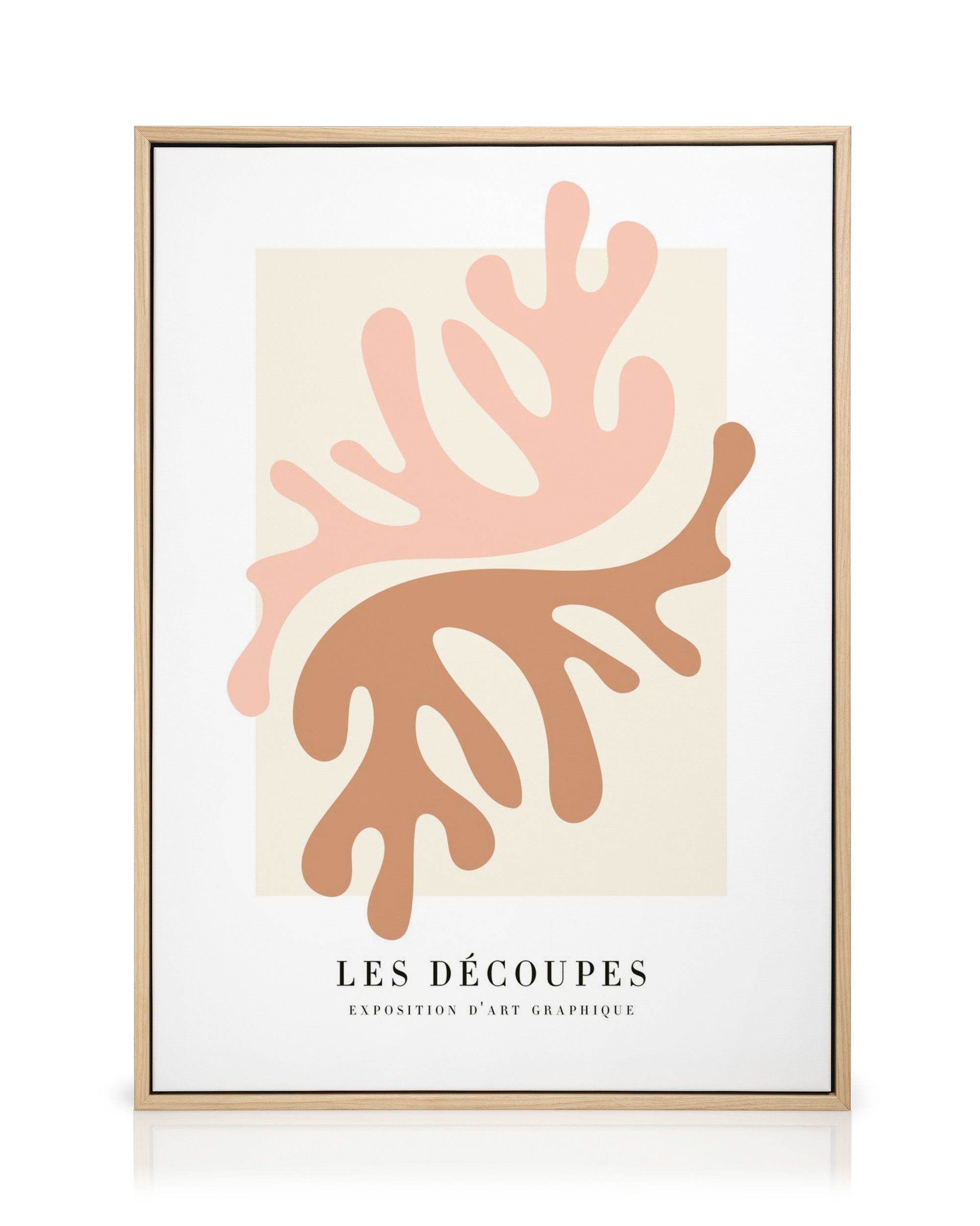 Cut-Out Coral Canvas Print – Modern Abstract Wall Art Poster | Desenio