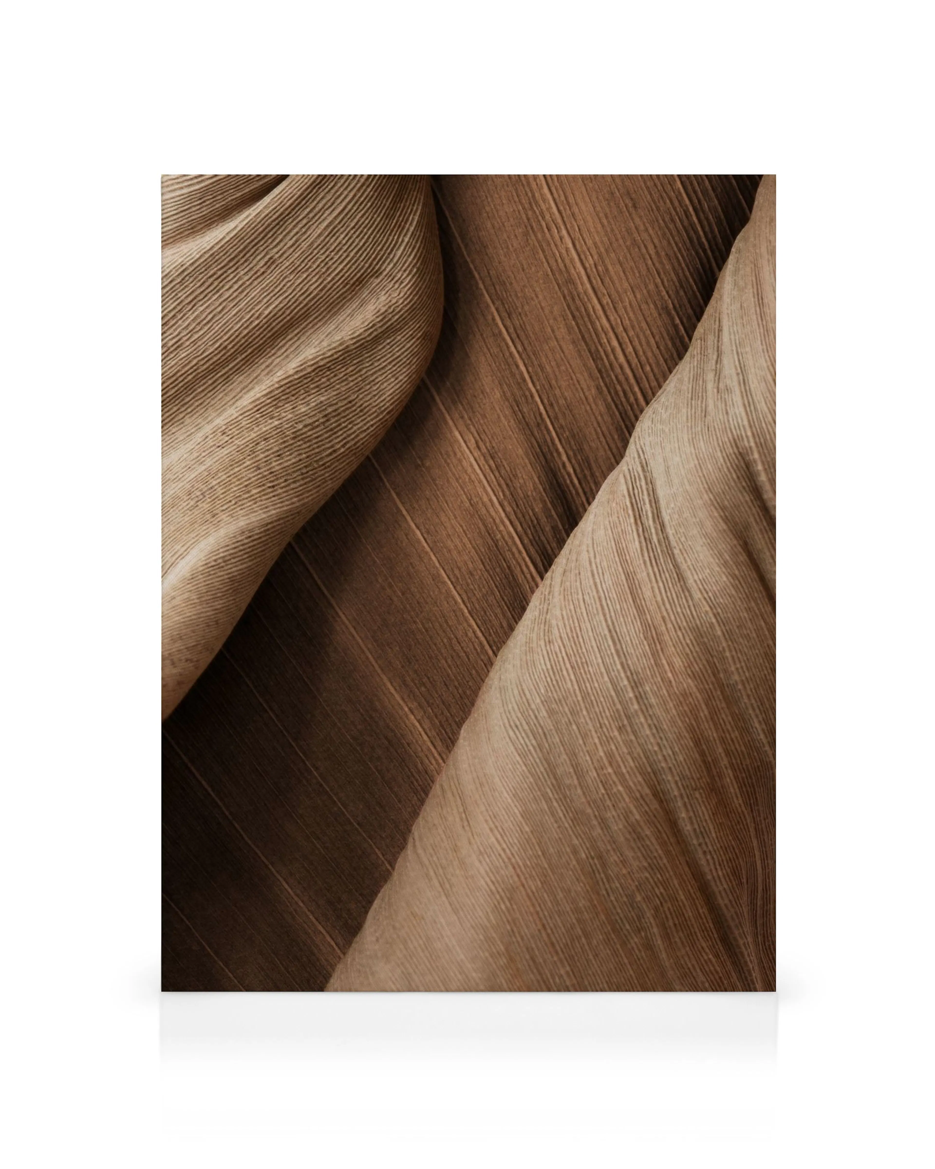 Brown textured canvas print, wavy pattern for living room wall art.