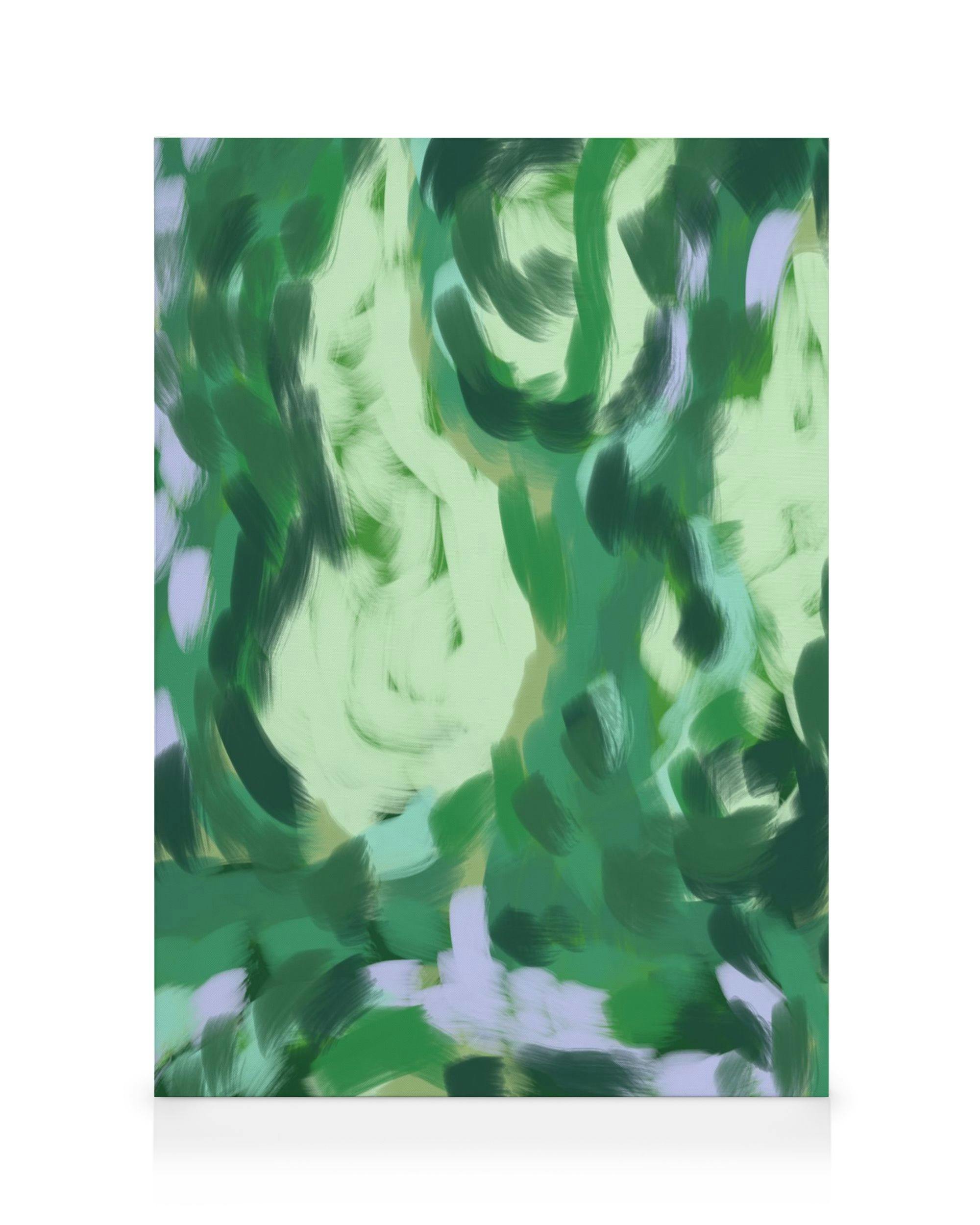 Canvas Prints Emerald Abstract No1 Canvas print (30x40 cm - Black Frame)
