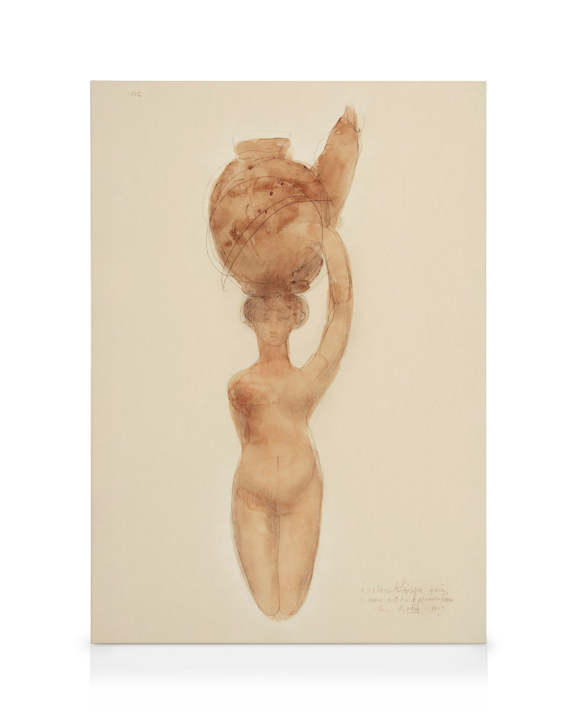 Auguste Rodin - Nude Woman Carrying Vase on Head Leinwandbild