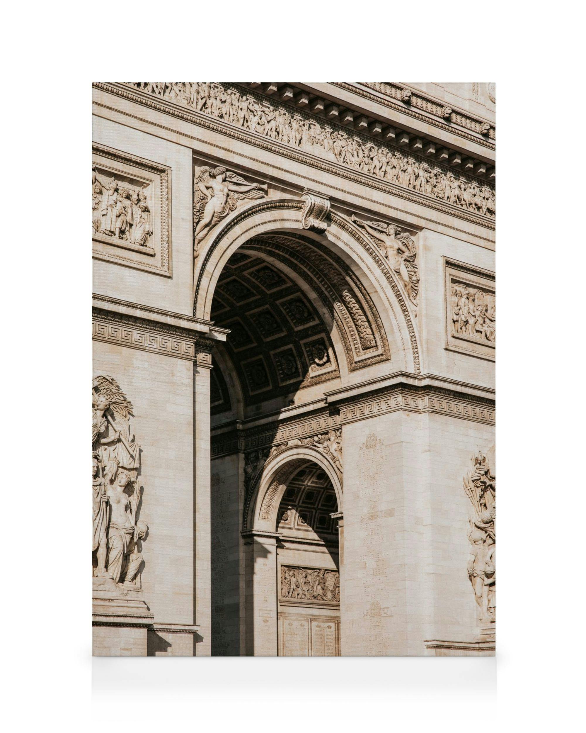 Telas decorativas Arc de Triomphe Close Up Quadro em tela (50x70 cm - Moldura Preta)