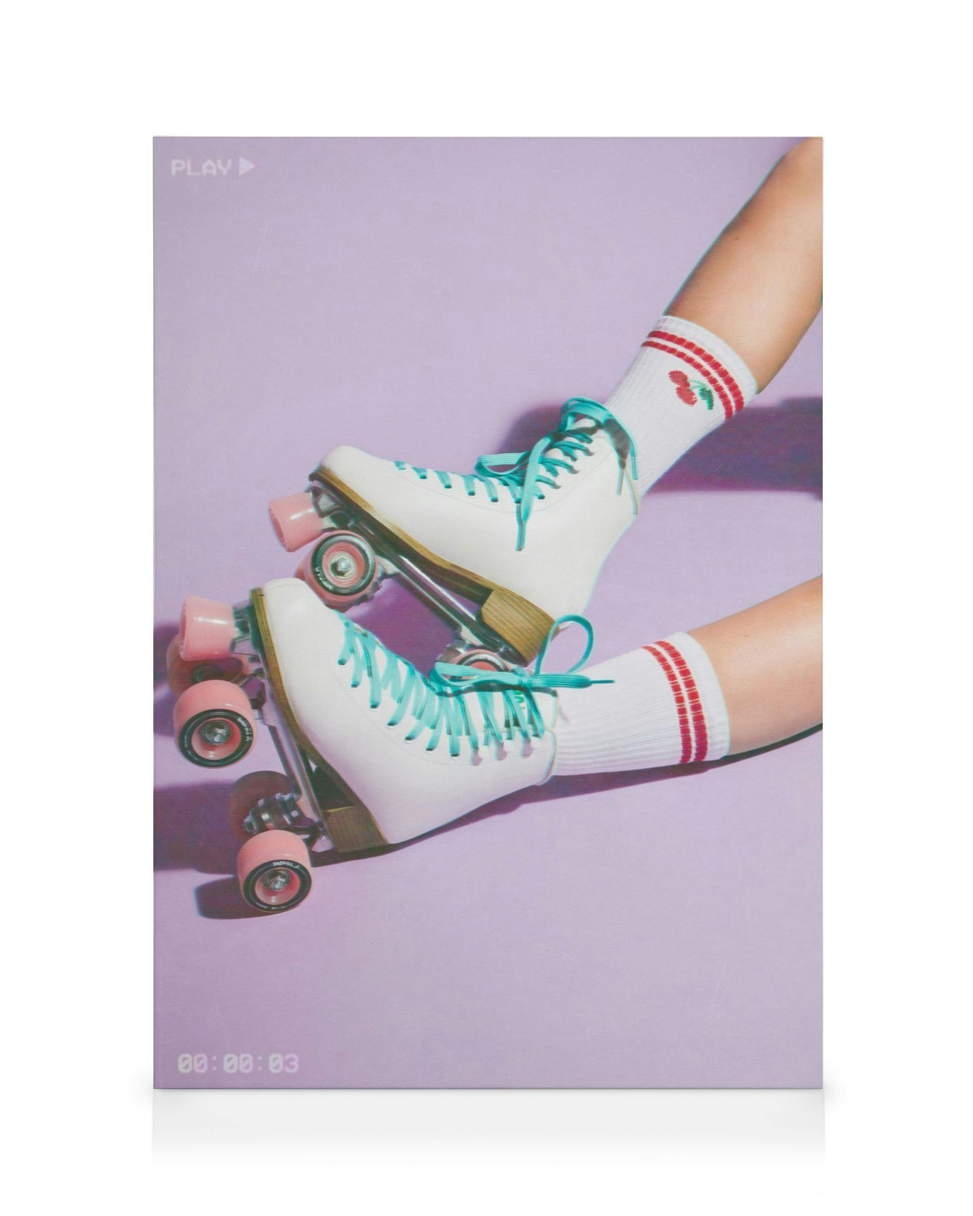 Canvas Prints Roller Skate Record Canvas print (30x40 cm - Black Frame)