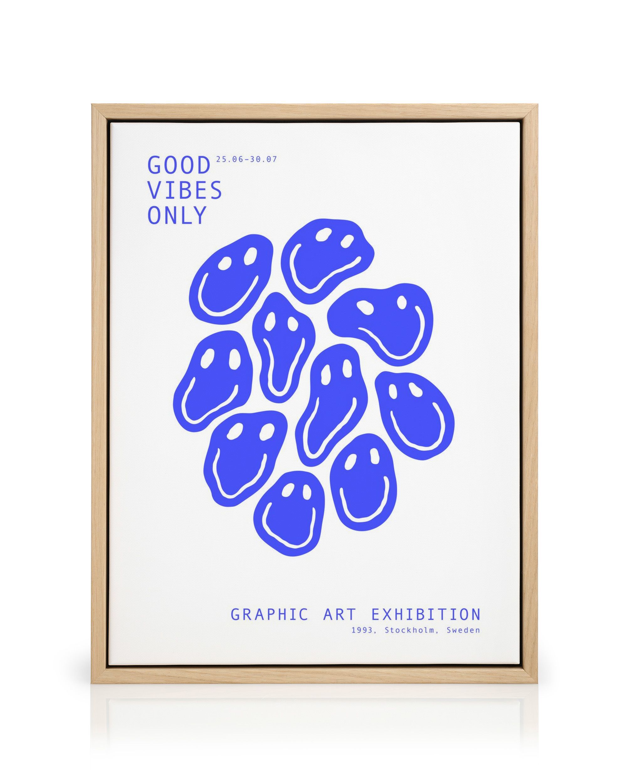 Good Vibes Smiley Canvas Print – Modern Art Print & Poster | Desenio