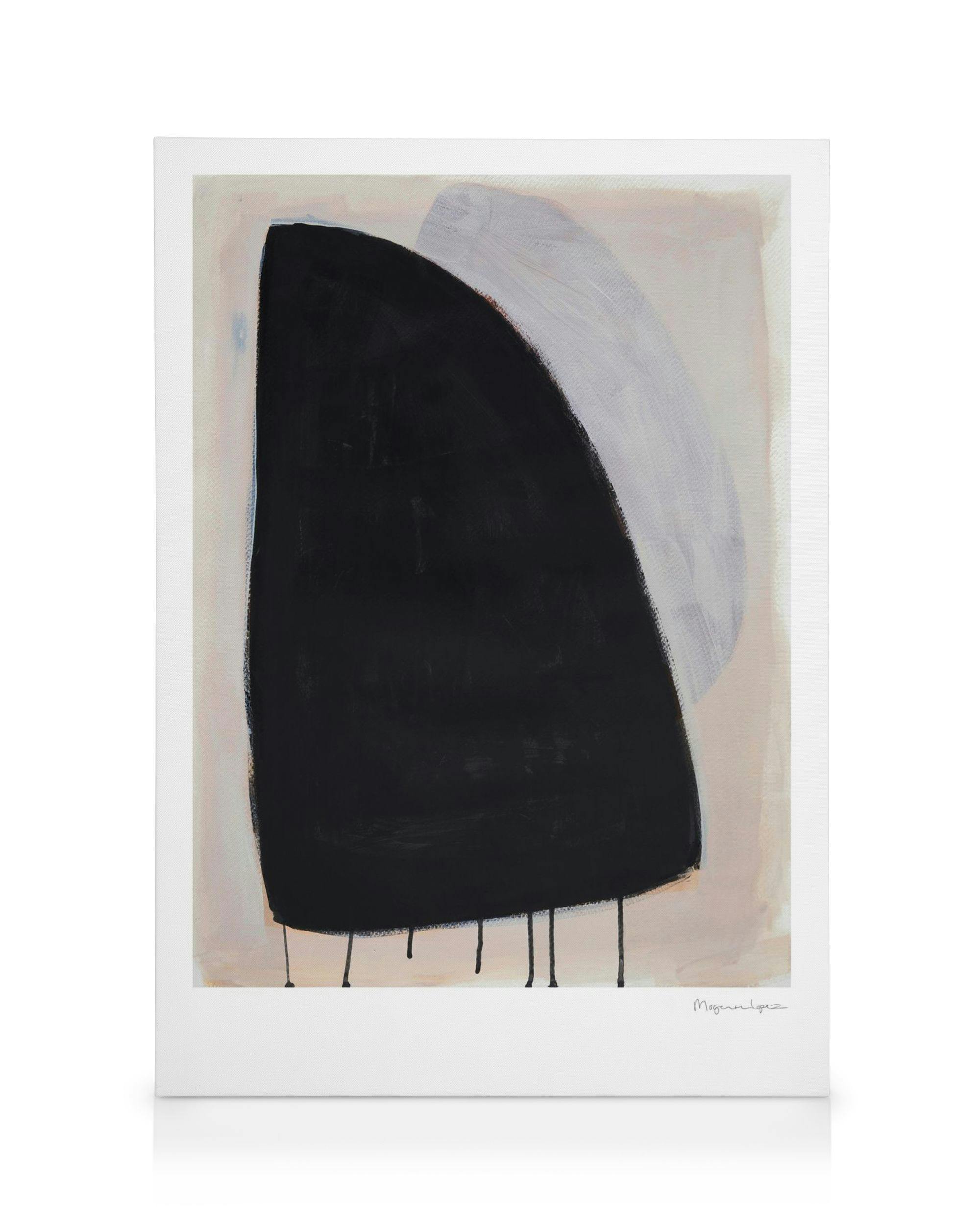 Canvas Prints Painted Shadow Canvas print (30x40 cm - Oak Frame)