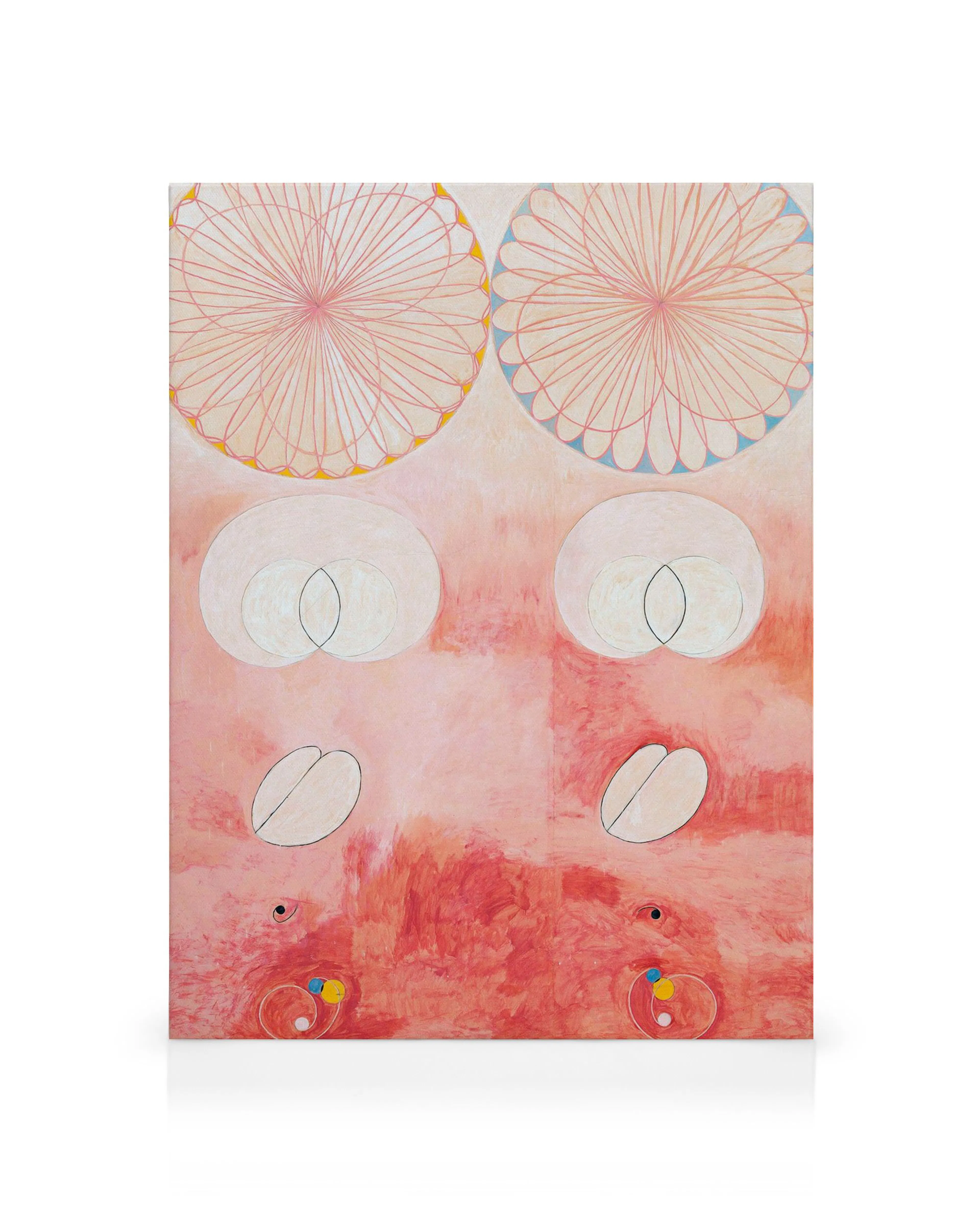 Leinwandbild The Ten Largest No. 9 - Old Age von Hilma af Klint, geometrische Formen in Rosatönen, Kreise und Ovale, abstrakt.
