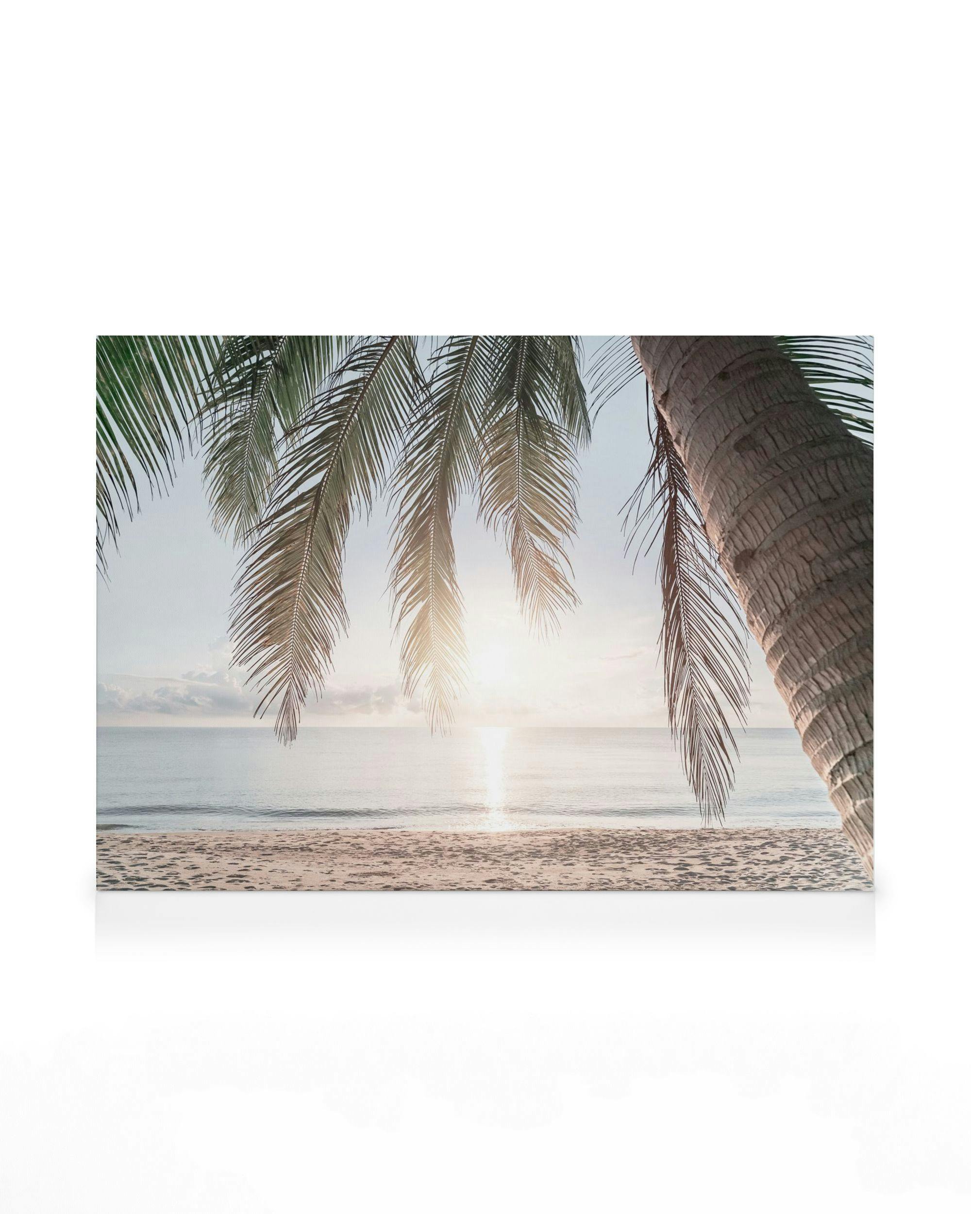 Canvas Prints Tropical Beach Sunset Canvas print (30x40 cm - Black Frame)