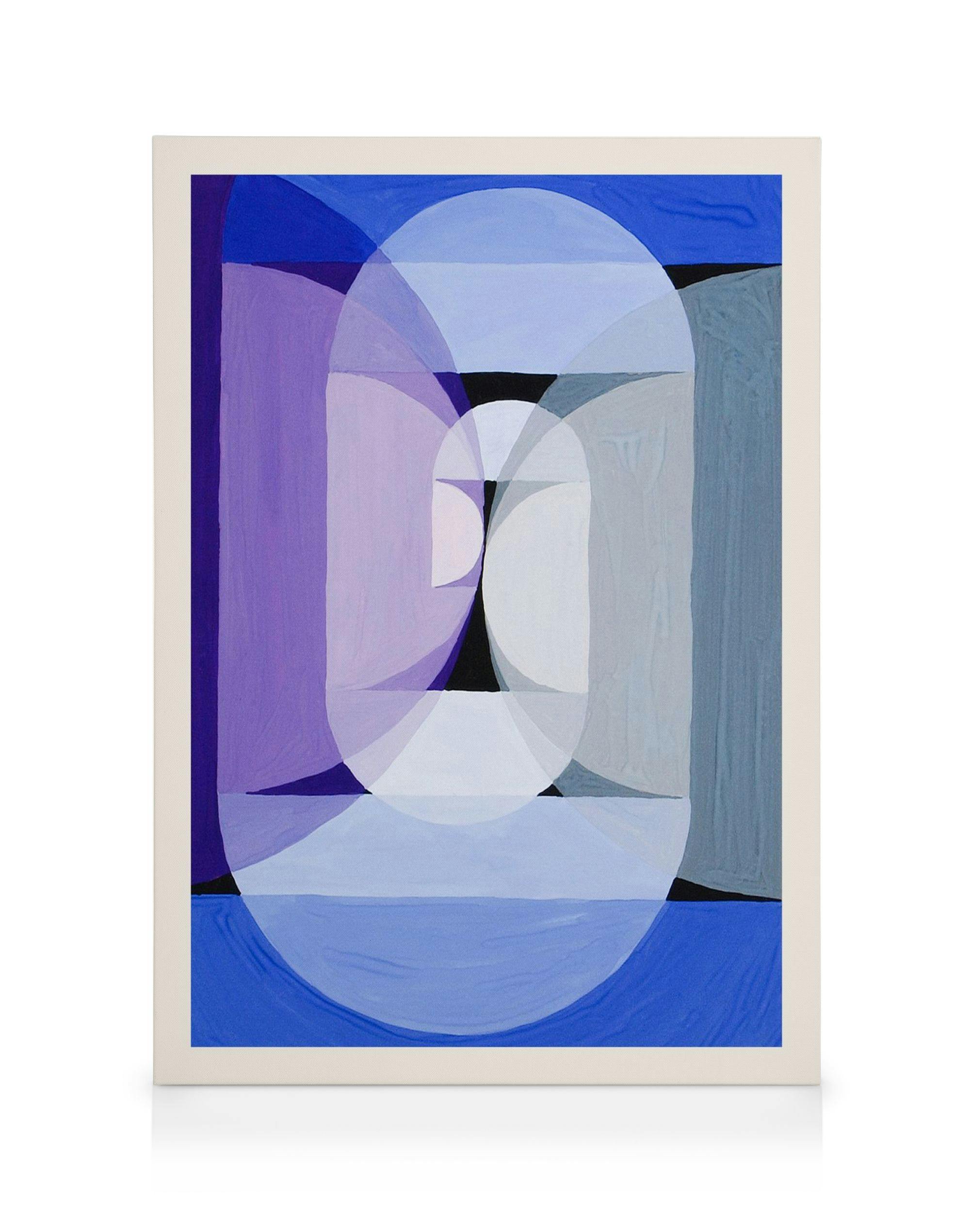 Canvas Prints Joseph Schillinger - Blue Gray Violet Wheel Canvas print (30x40 cm - Oak Frame)