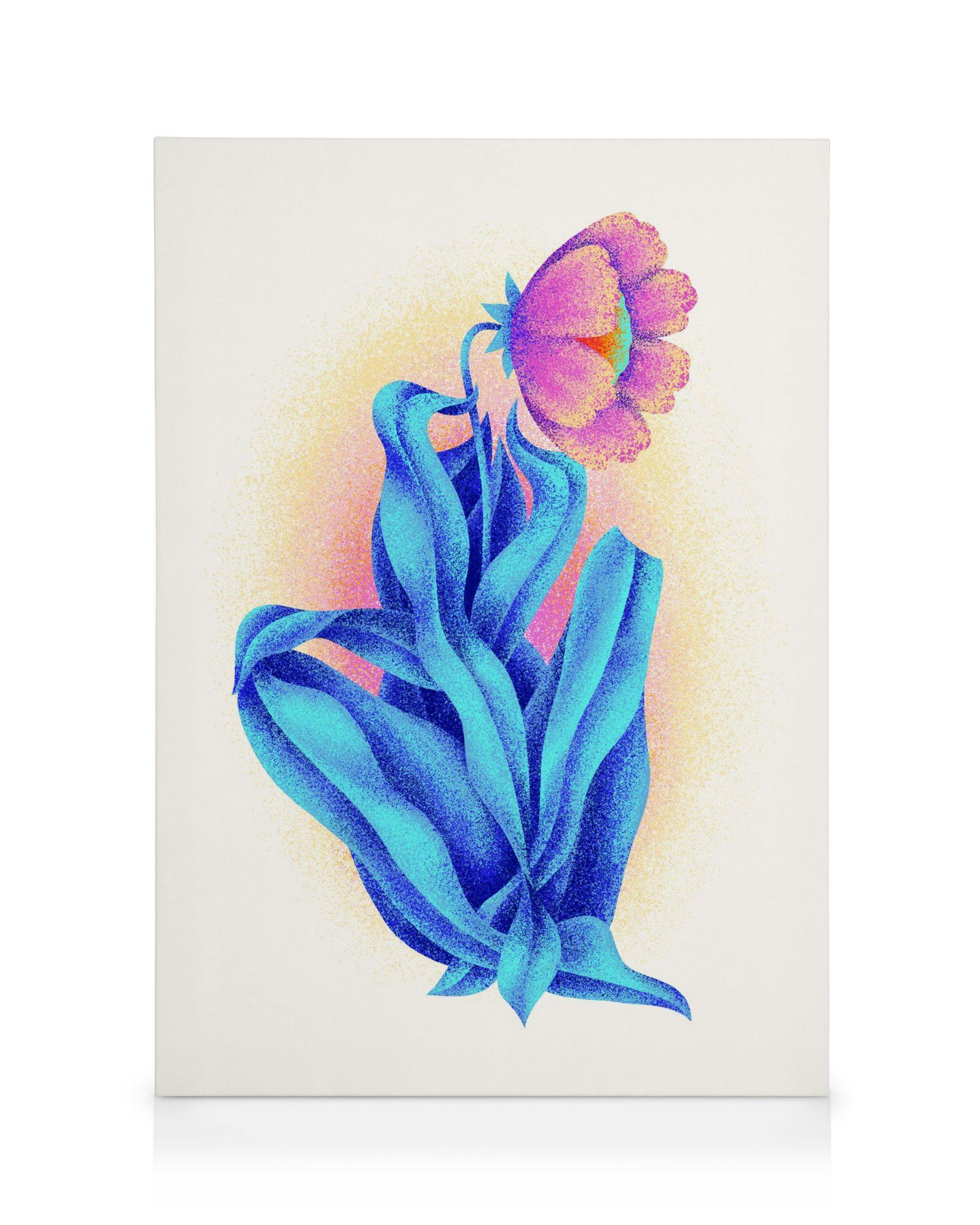 Canvas Prints Female Botanic Canvas print (30x40 cm - Oak Frame)