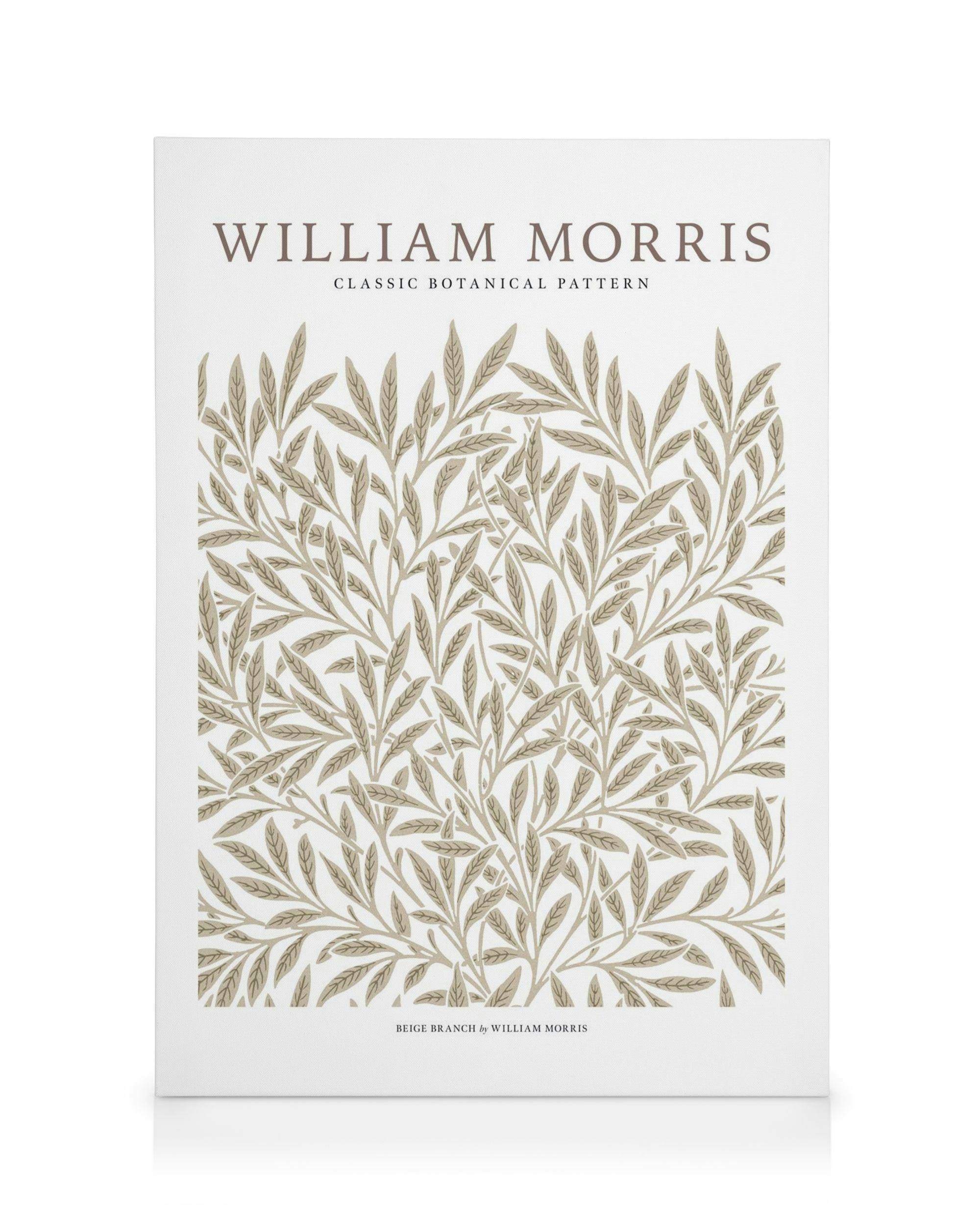 Canvas Prints William Morris - Beige Branch Canvas print (70x100 cm - Black Frame)