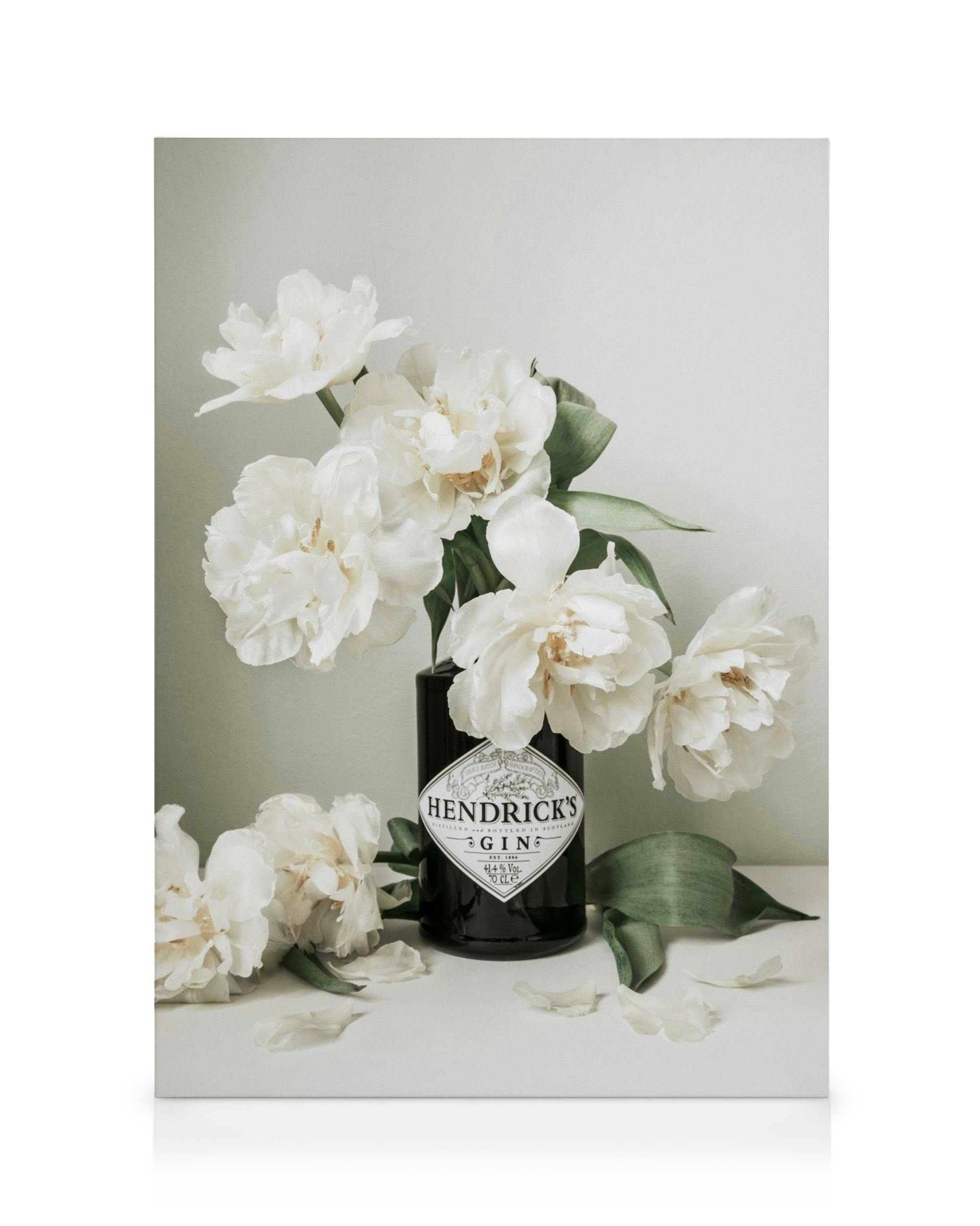 Canvas Prints Flowers and Gin Canvas print (70x100 cm - Oak Frame)