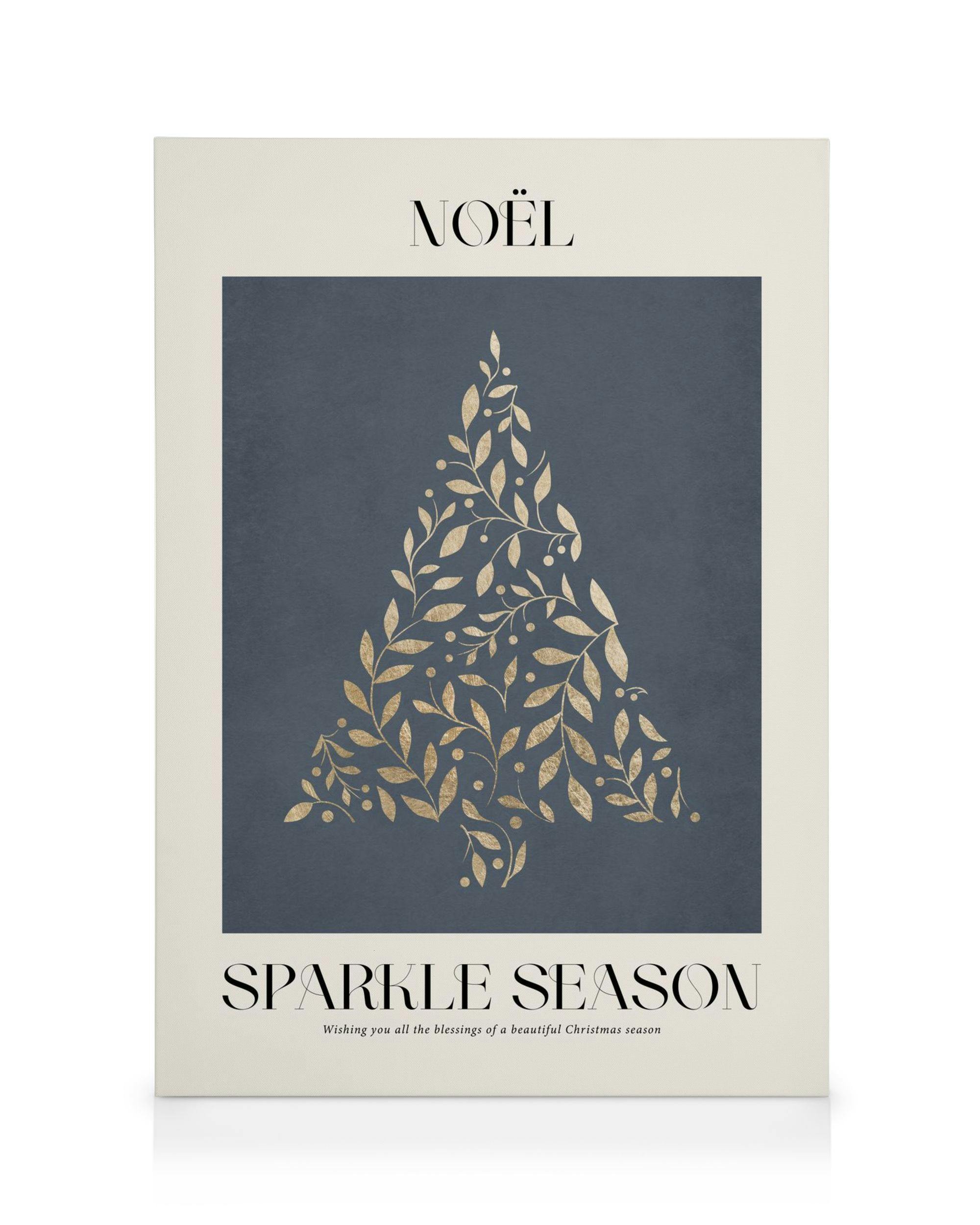 Canvas Prints Golden Tree Canvas print (30x40 cm - Black Frame)