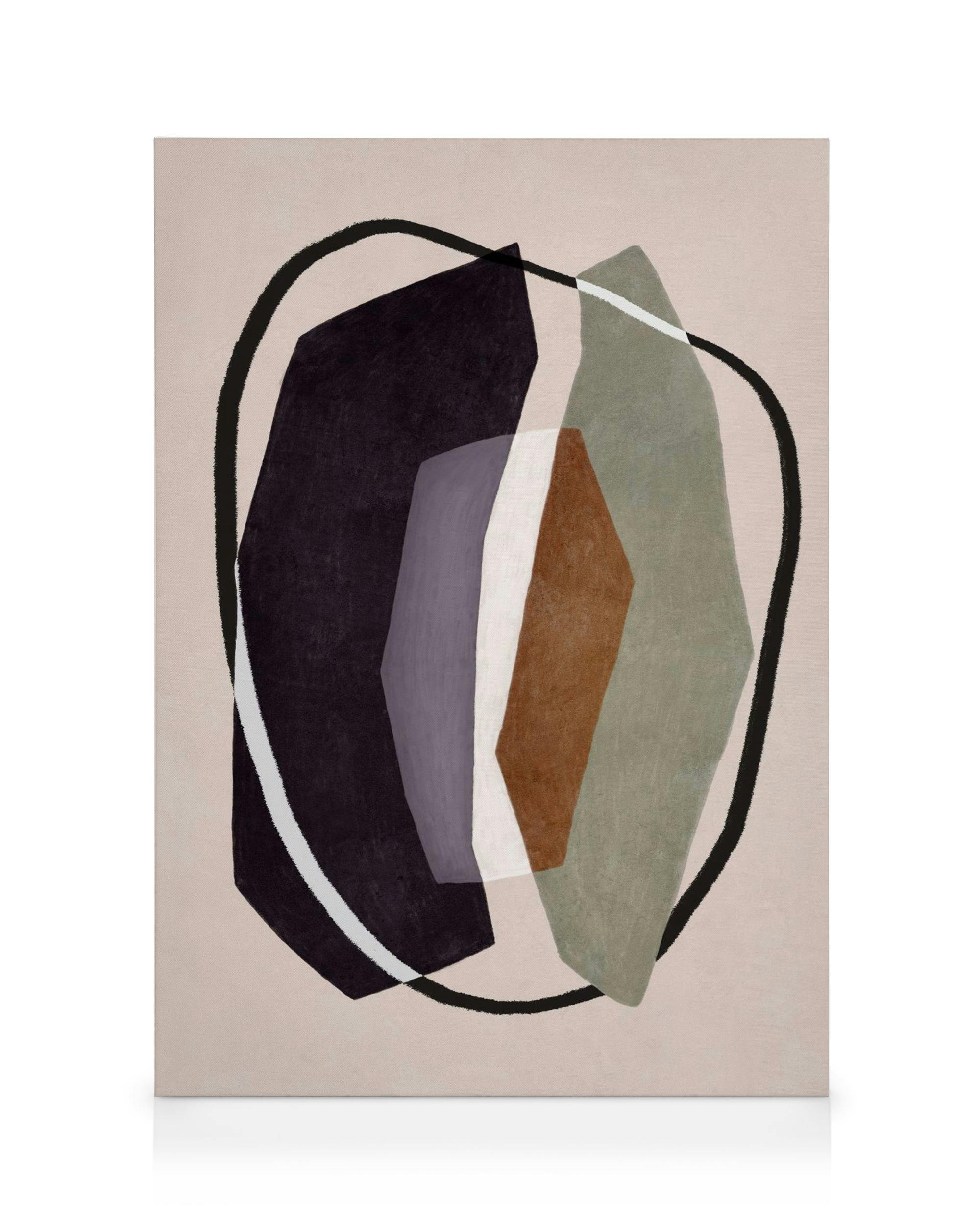 Canvas Prints Abstract Composition No2 Canvas print (50x70 cm - Oak Frame)
