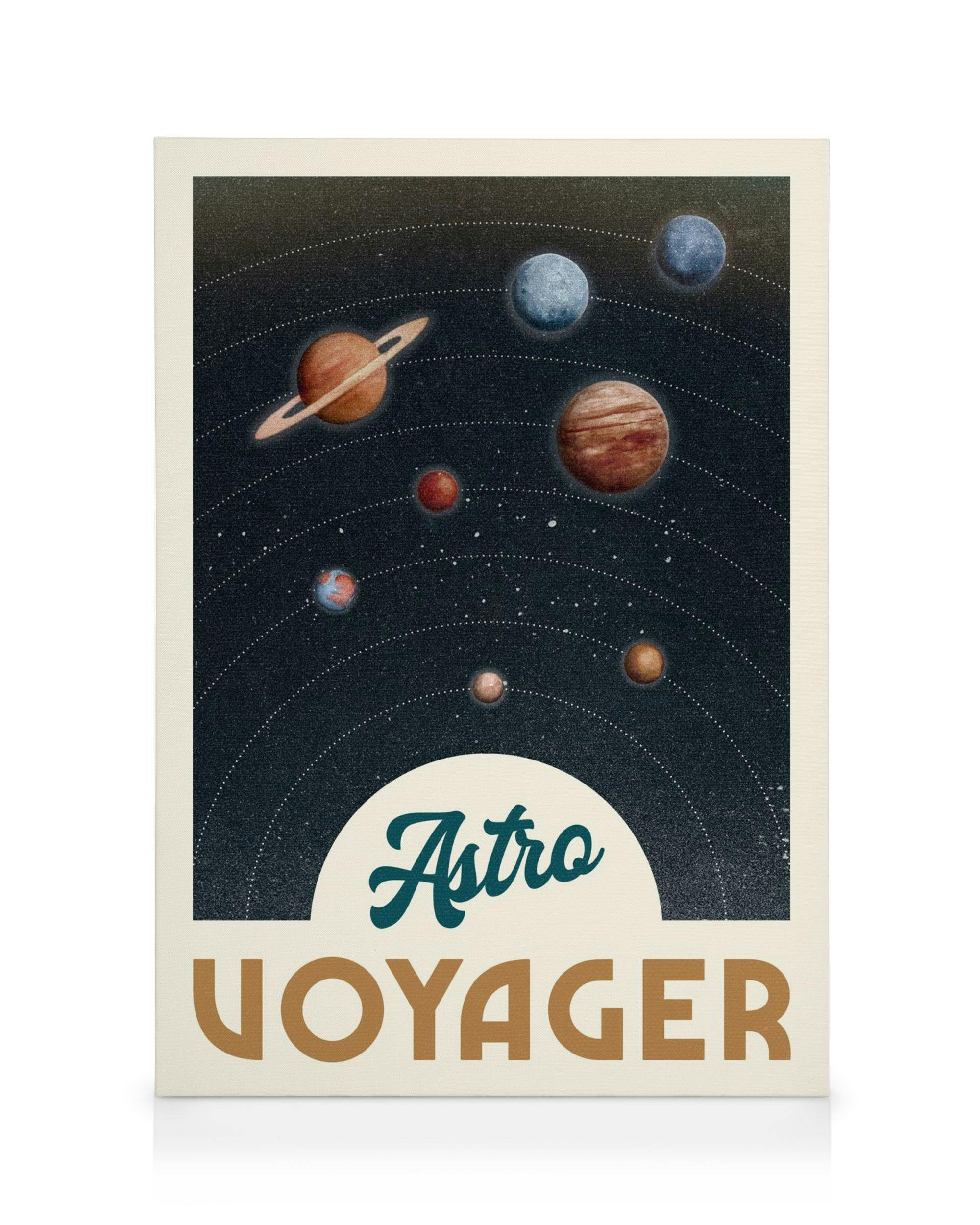 Canvas Prints Astro Voyager Canvas print (50x70 cm - Black Frame)